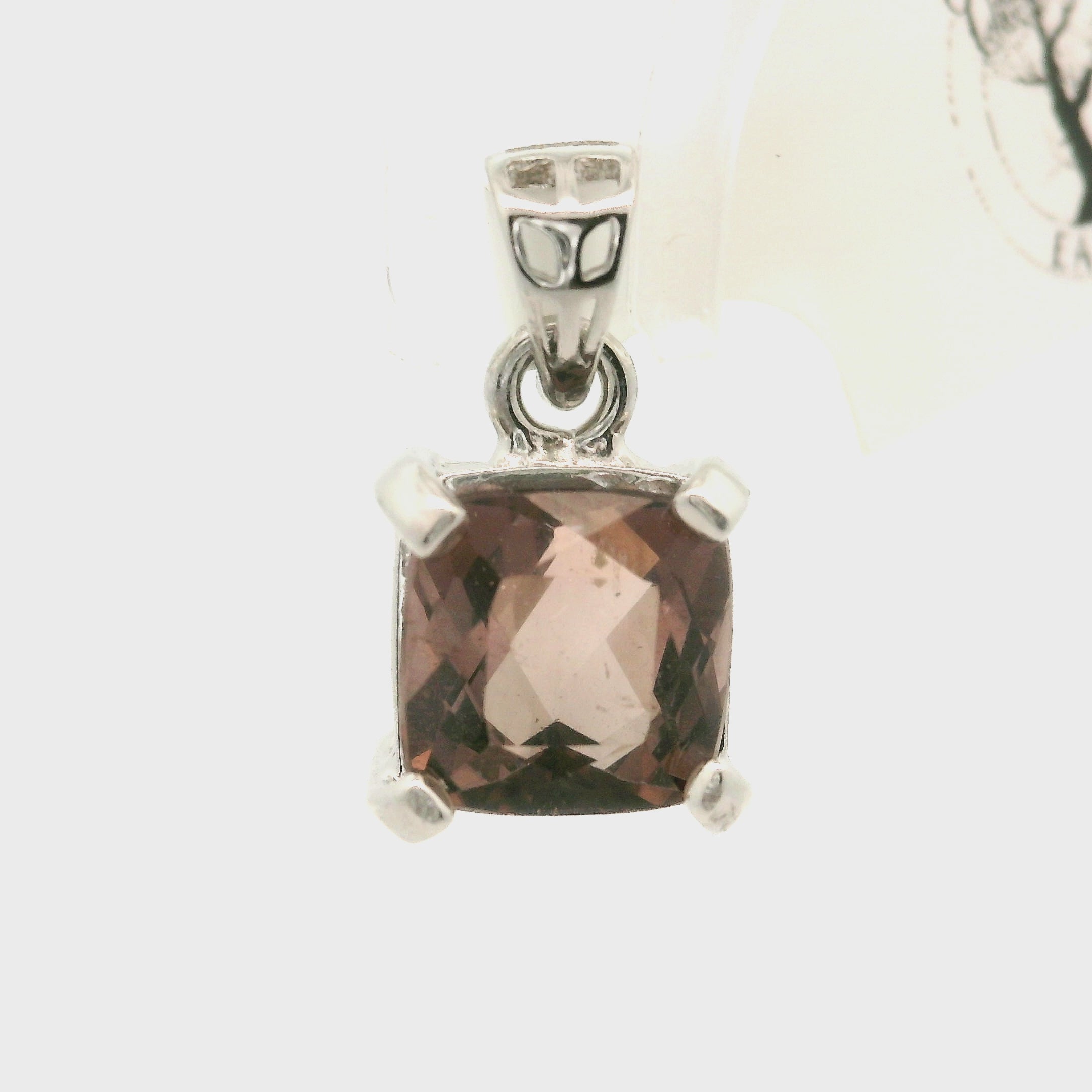 Brown Color Shift Tourmaline Pendant .925 Silver for Transformation