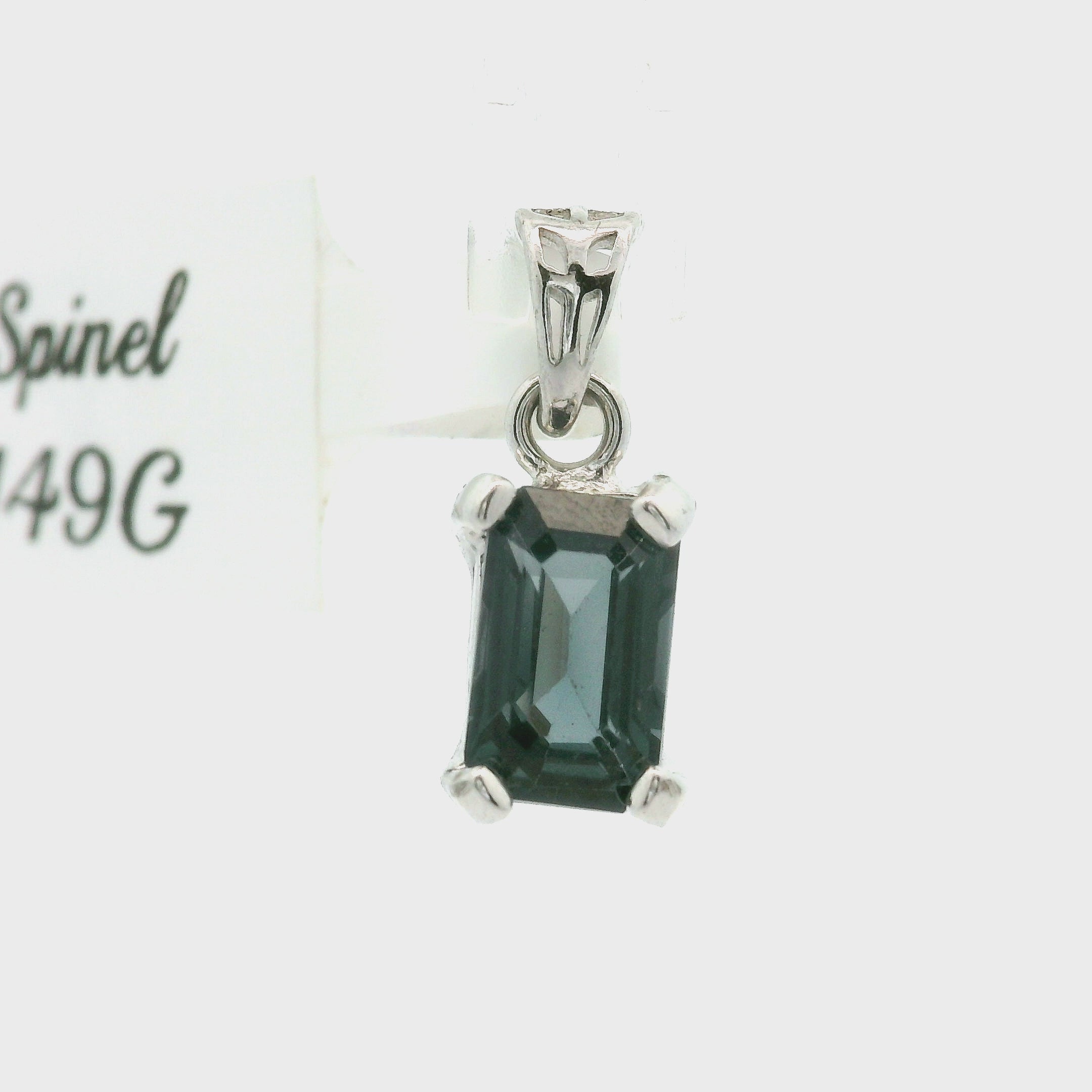 Indigo Spinel Mini Pendant .925 Silver for Integrity, Structure, and Intuition