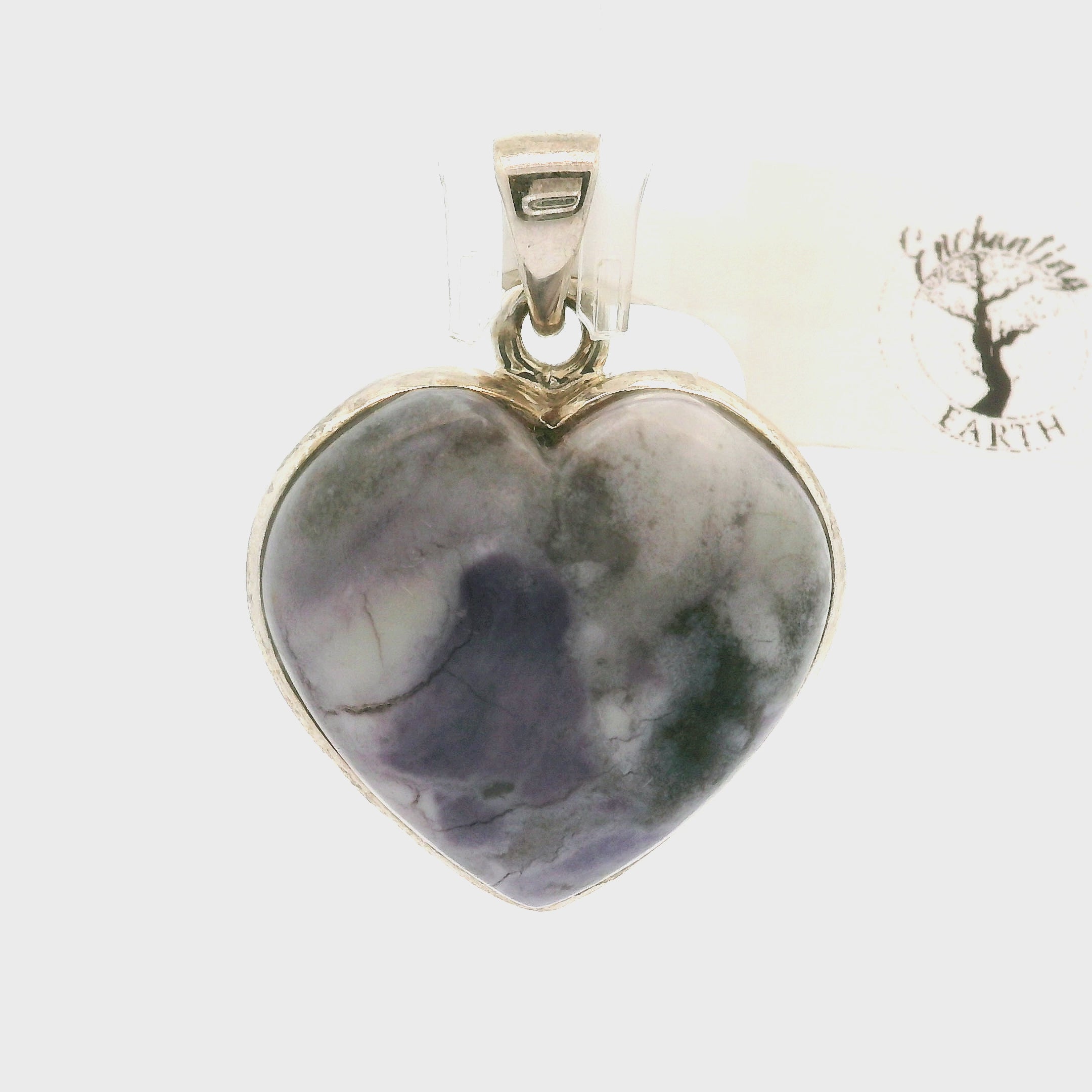 Tiffany Stone Heart Pendant .925 Silver for Harmonizing your Relationships and Pleasure