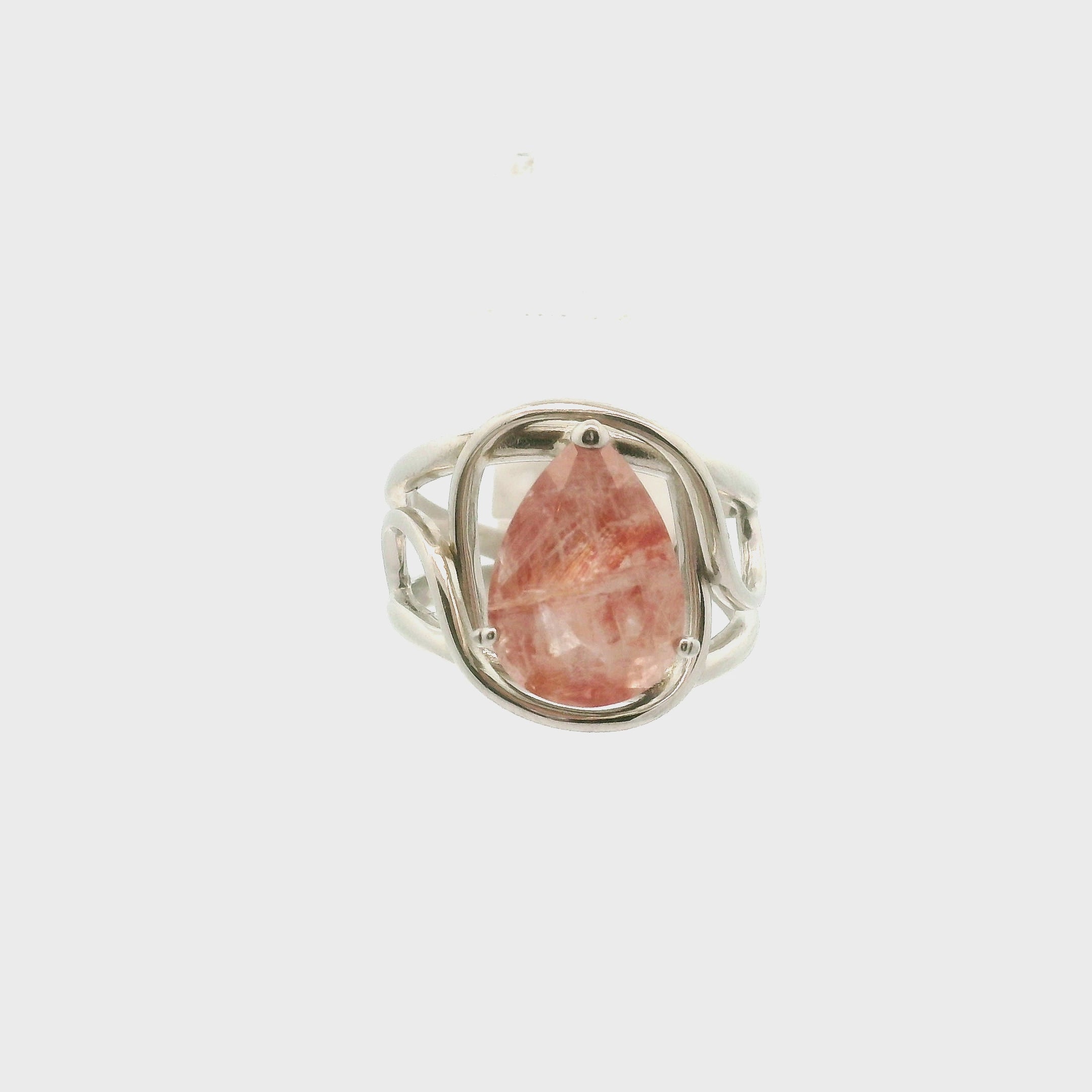 Koi Quartz Midi Cuff Ring .925 Sterling Silver for Spiritual Transformation