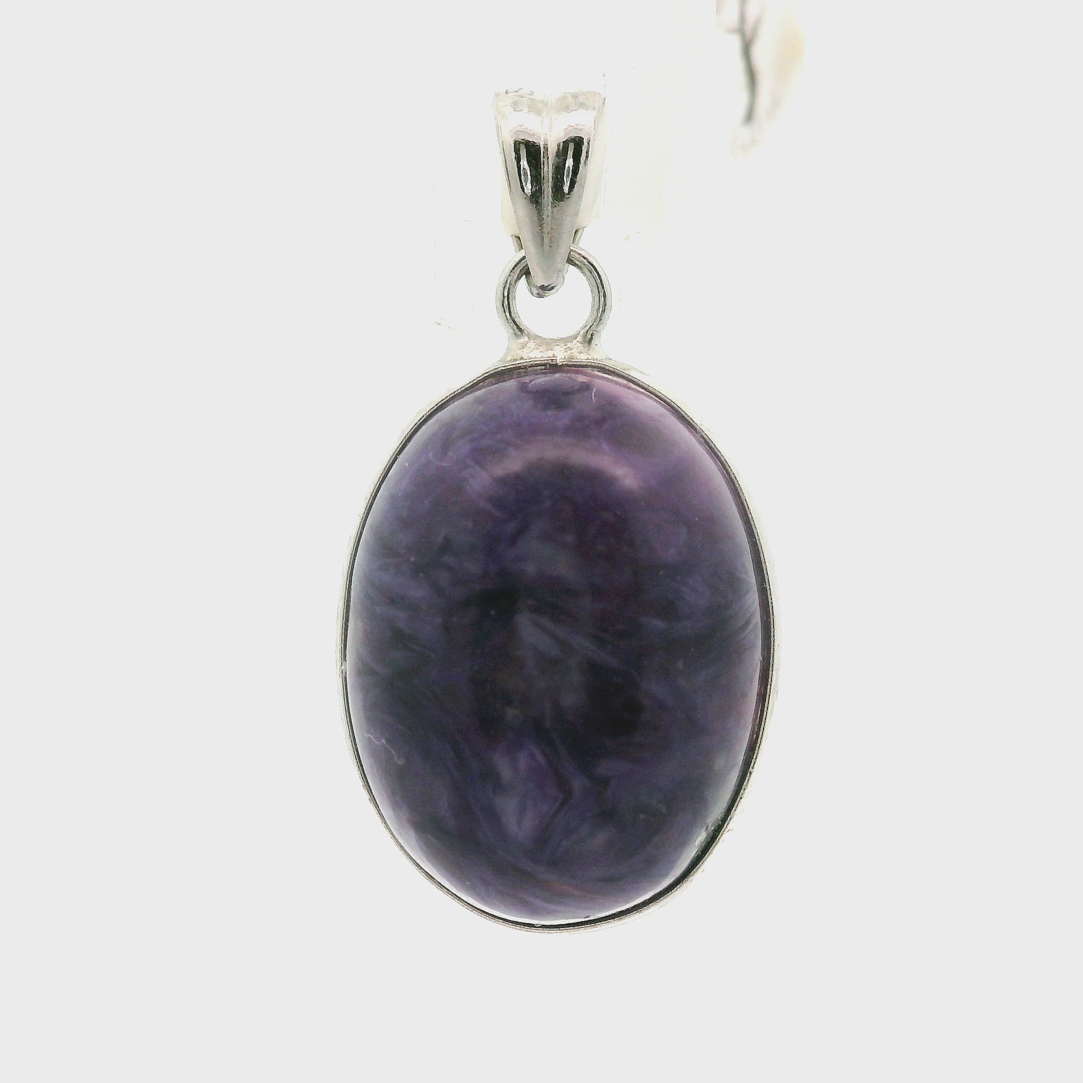 Charoite Pendant .925 Silver for Enhancing your Intuitive Gifts and Spiritual Transformation