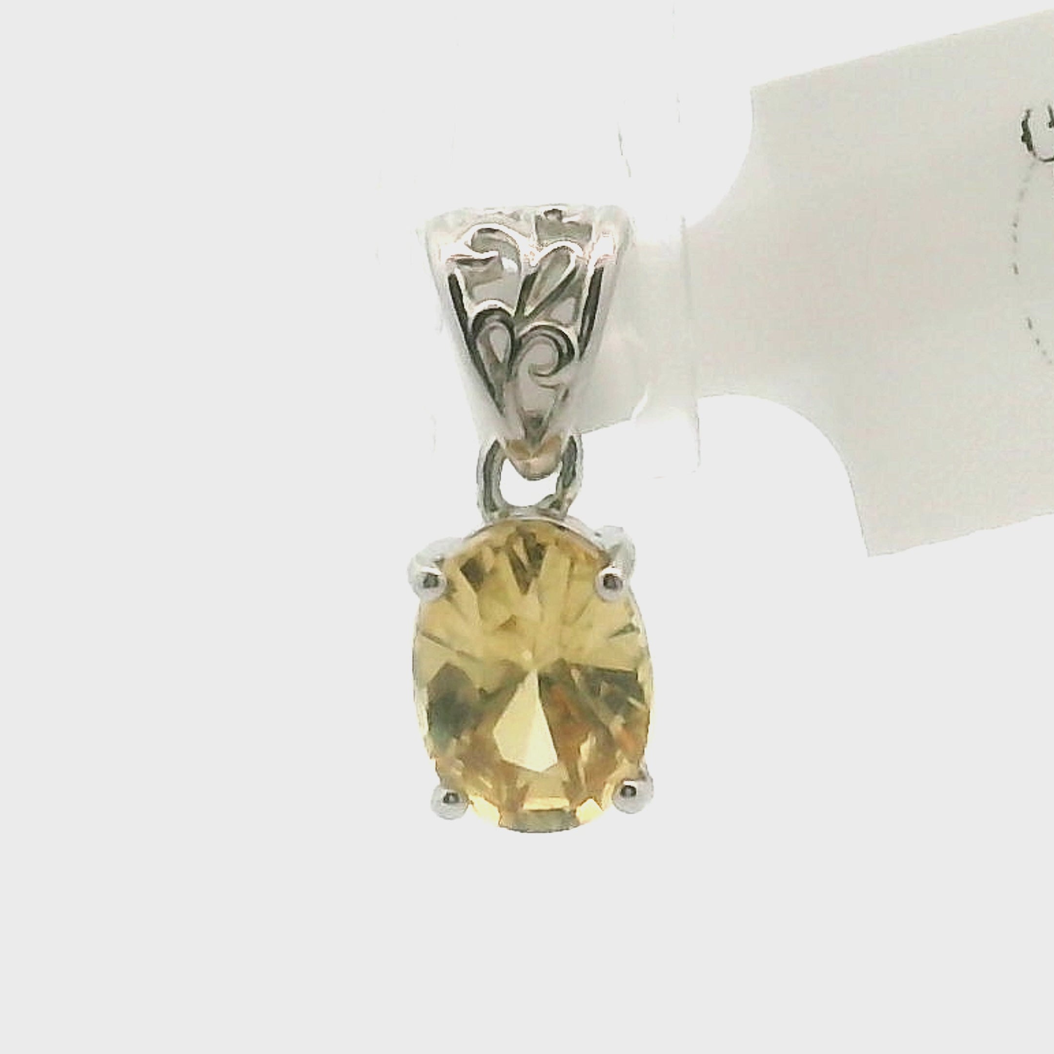 Solar Zircon Pendant .925 Silver for Vitality and Expansion