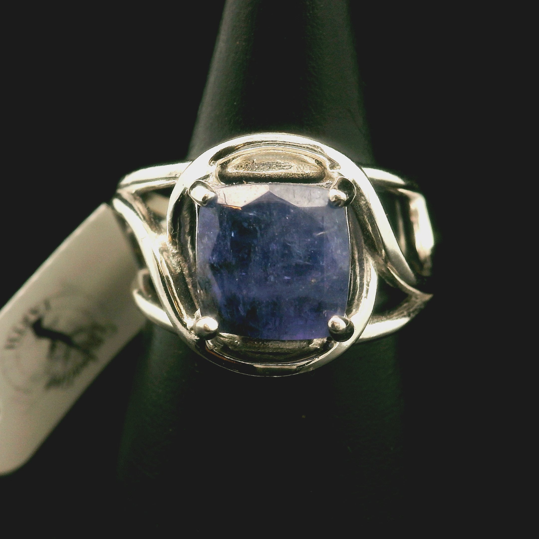 Tanzanite Faceted Cuff Ring .925 Silver for Elevating your Consciousness