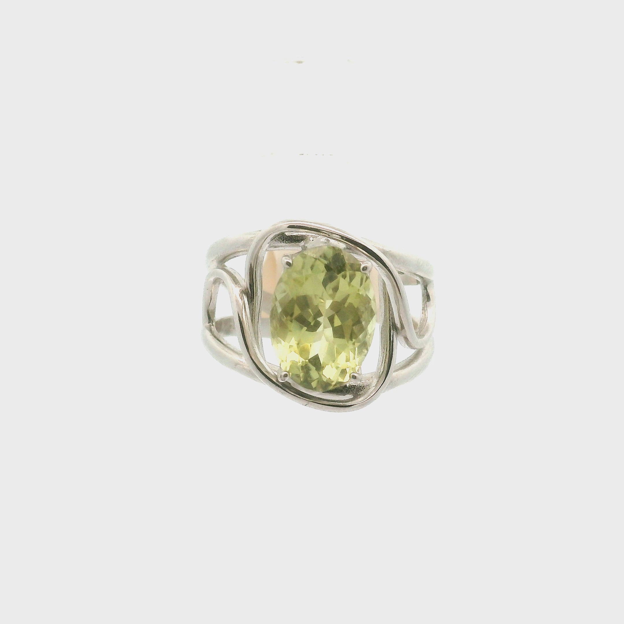 Sillimanite Adjustable Cuff Ring .925 Silver
