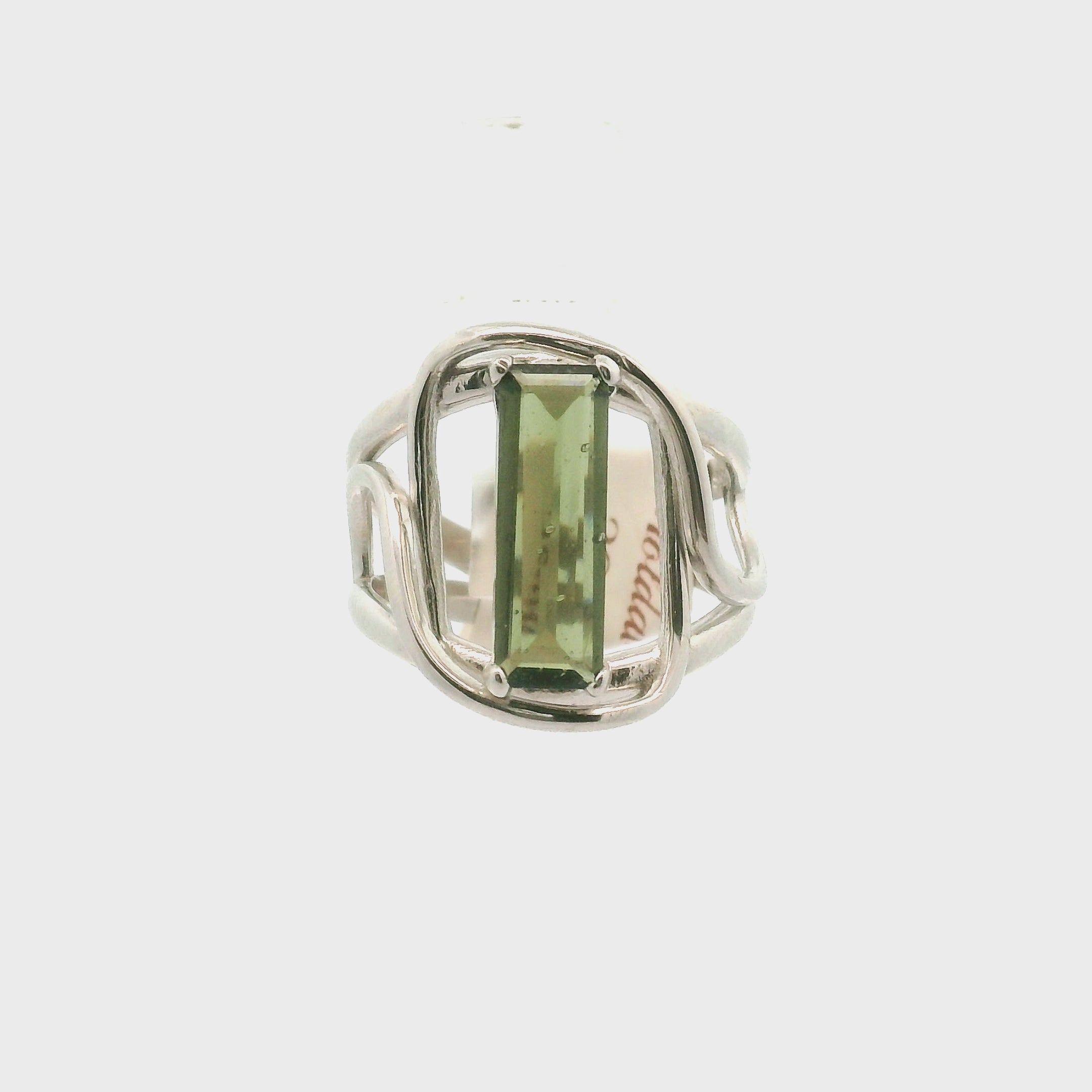Moldavite Cuff Ring .925 Silver for Creating your Dream Life