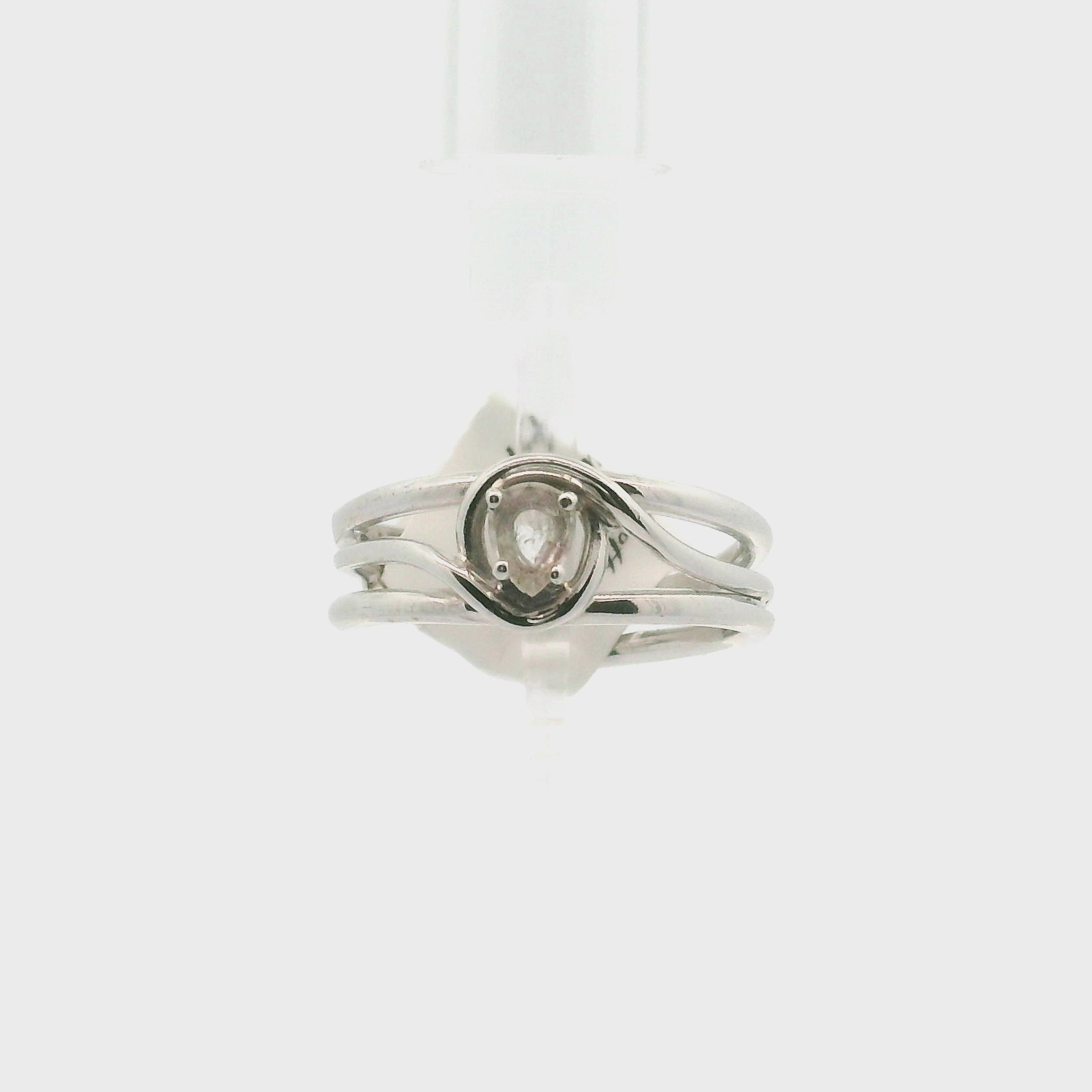 Poudretteite Cuff Ring .925 Silver for Elevating your Consciousness