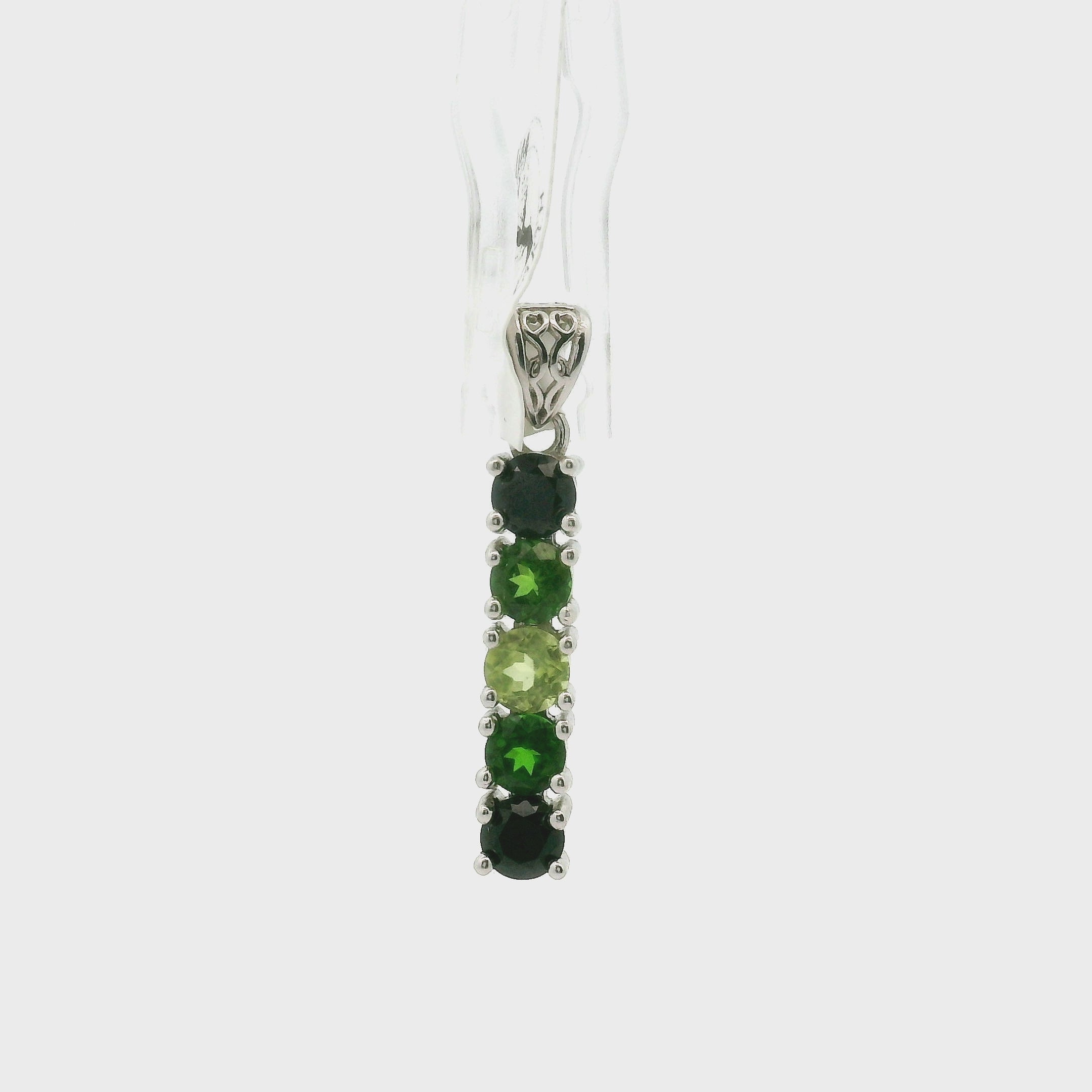 Multi-stone Stacker Pendant .925 Silver for Healing, Intention Setting and Manifesting your Desires