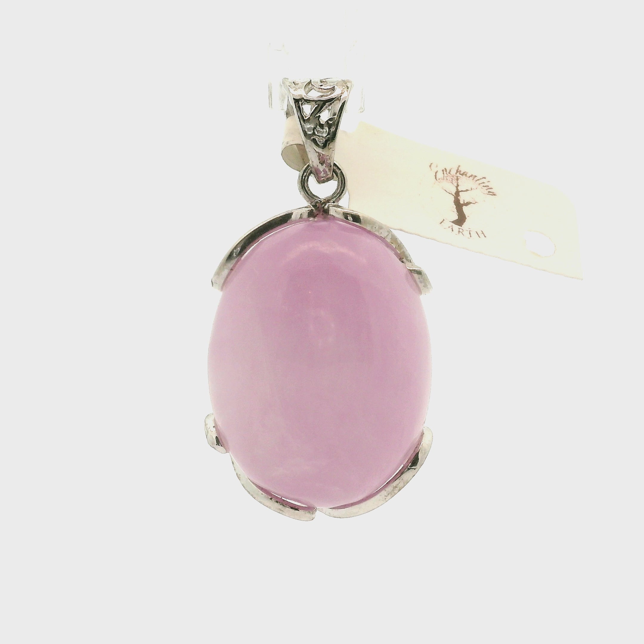 Kunzite Pendant .925 Silver for Opening Your Heart to Love, Emotional and Family Healing
