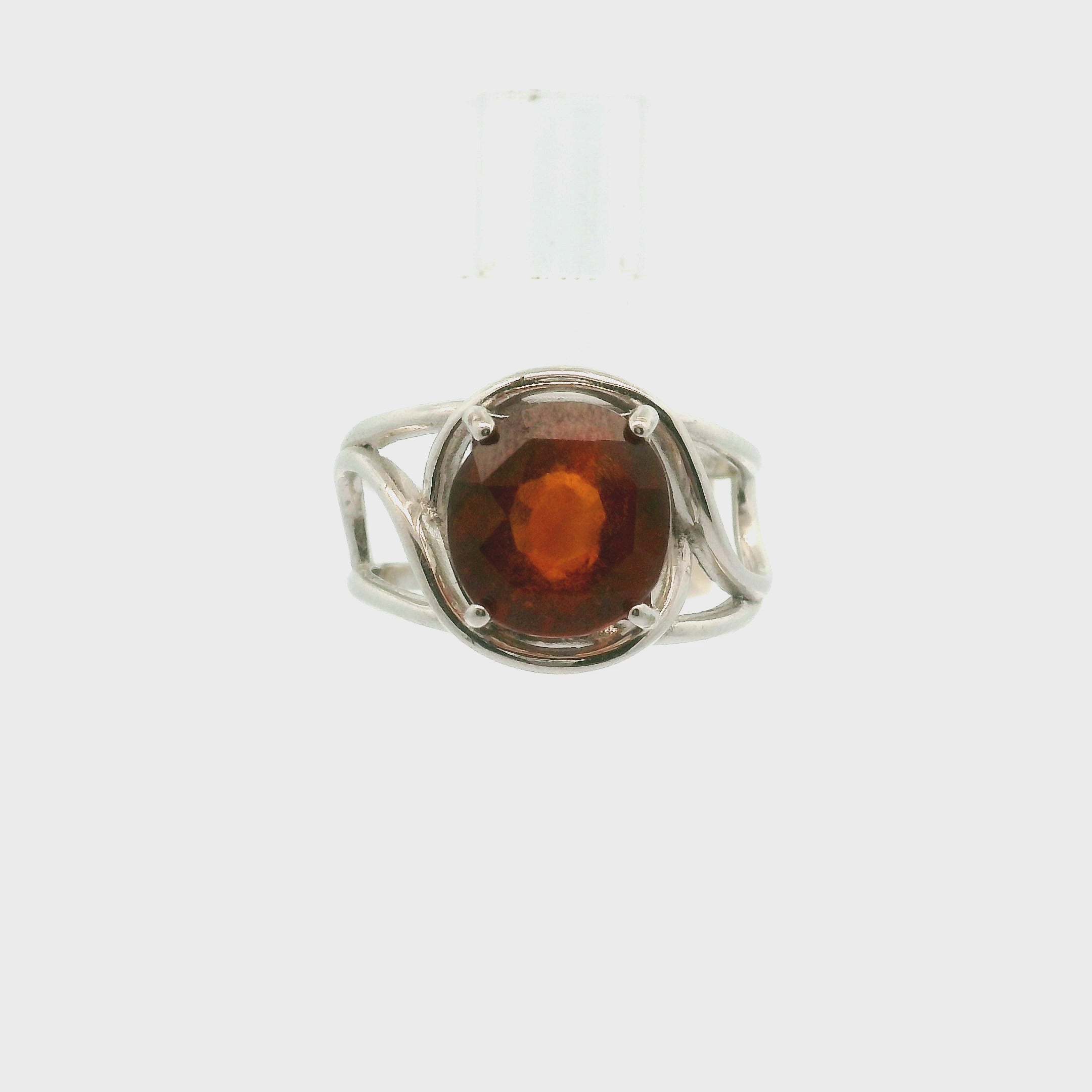 Spessartine Garnet Adjustable Finger Cuff Ring .925 Silver (High Quality) for Passion and Manifestation