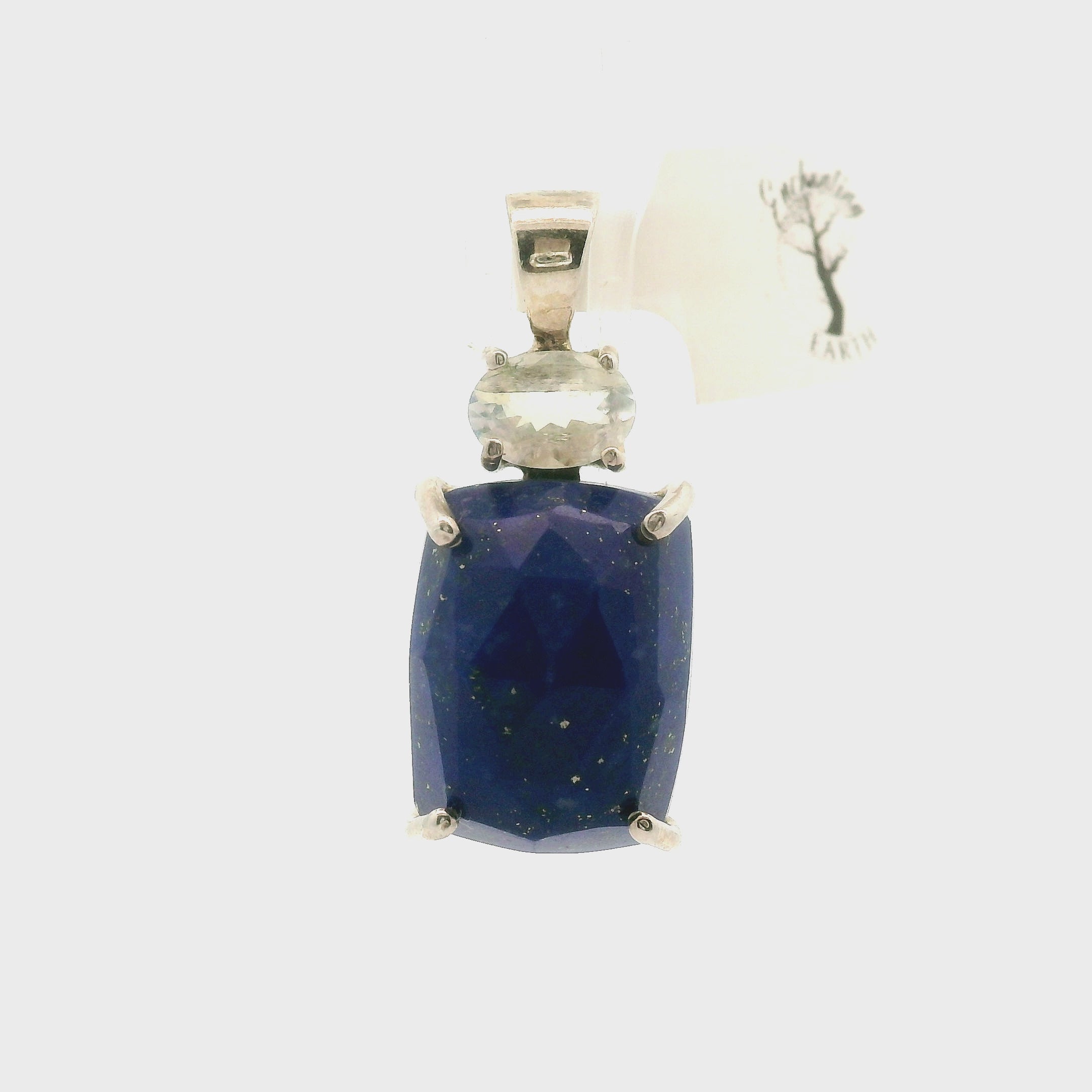 Lapis Lazuli Multi-Stone Pendant .925 Silver for Power & Confidence
