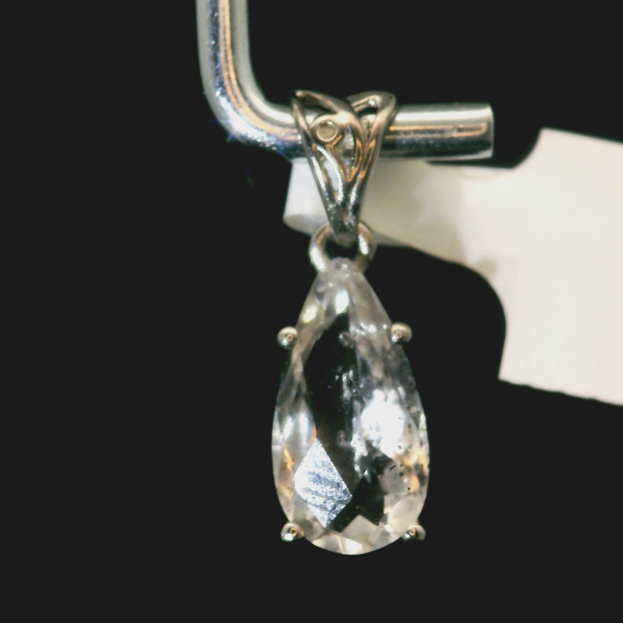 Pink Fire Covellite in Quartz .925 Silver Pendant for Spiritual Evolution and Energy Flow