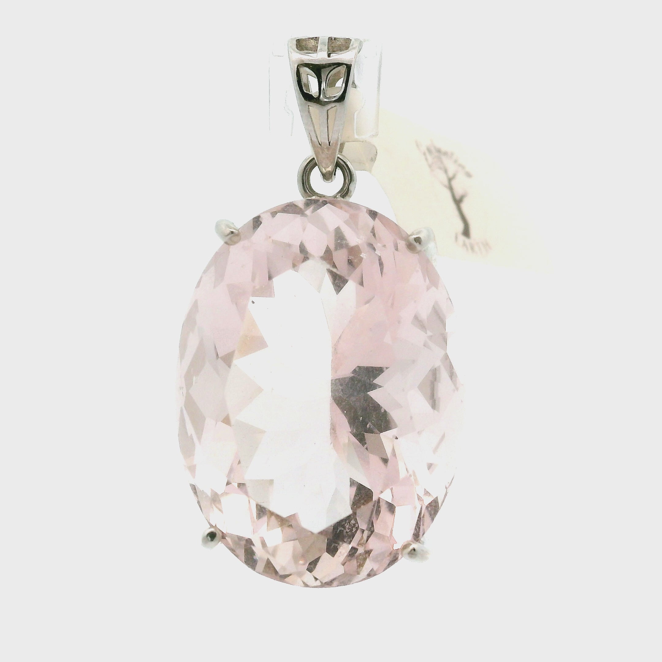 Pink Fluorite Radiant Cut Cuff Ring .925 Silver for Clearing Energy Fields and Focusing on your Goals
