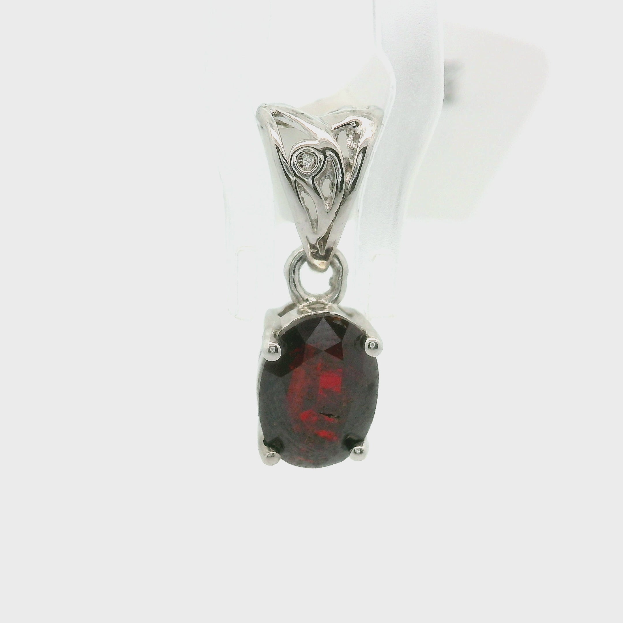 Mangano Tantalite Afghanistan Pendant .925 Silver for Discernment and Support with Emotional Processing