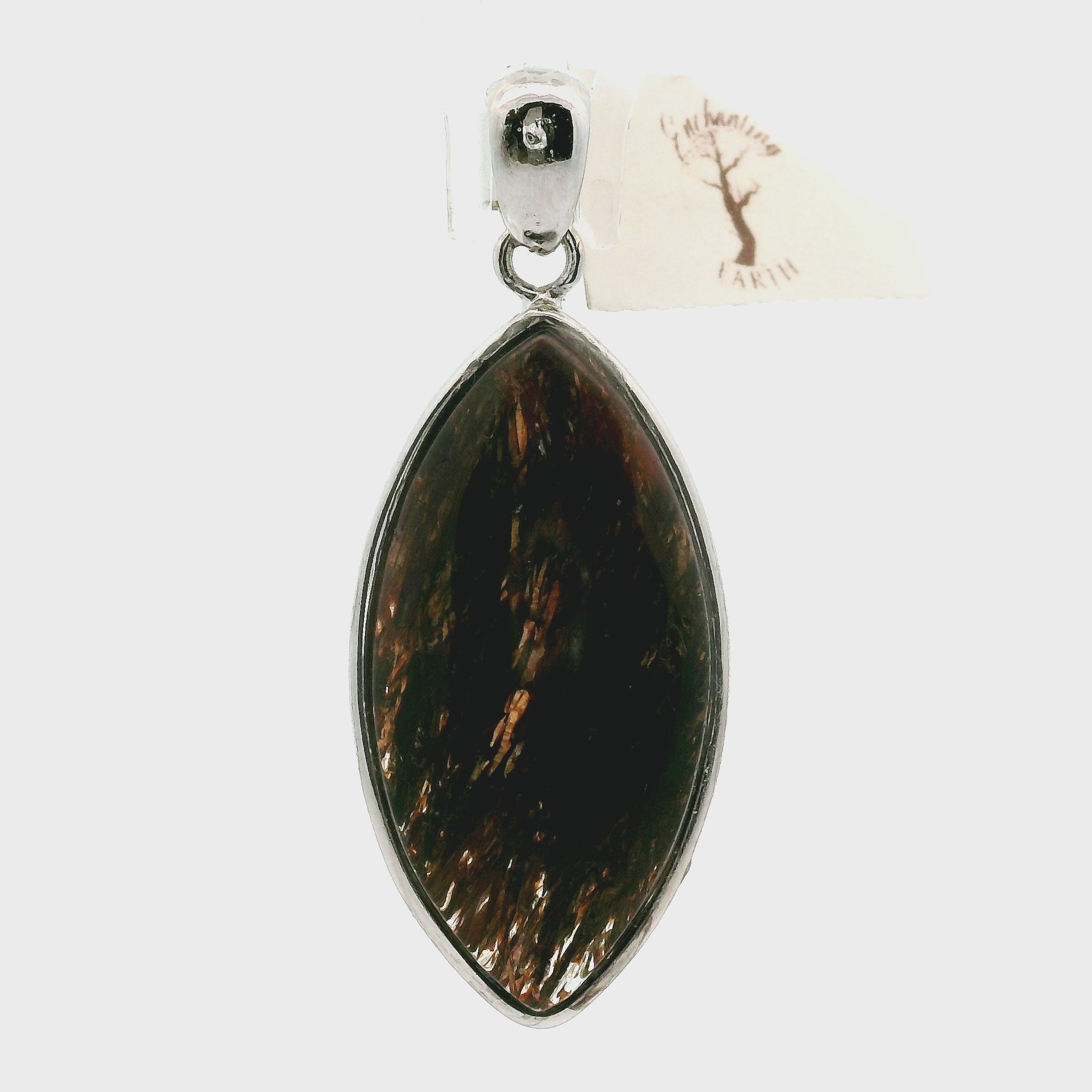 Smoky Quartz with Copper Rutile Pendant .925 Silver for Energetic Cleansing, Accelerated Manifestations and Protection