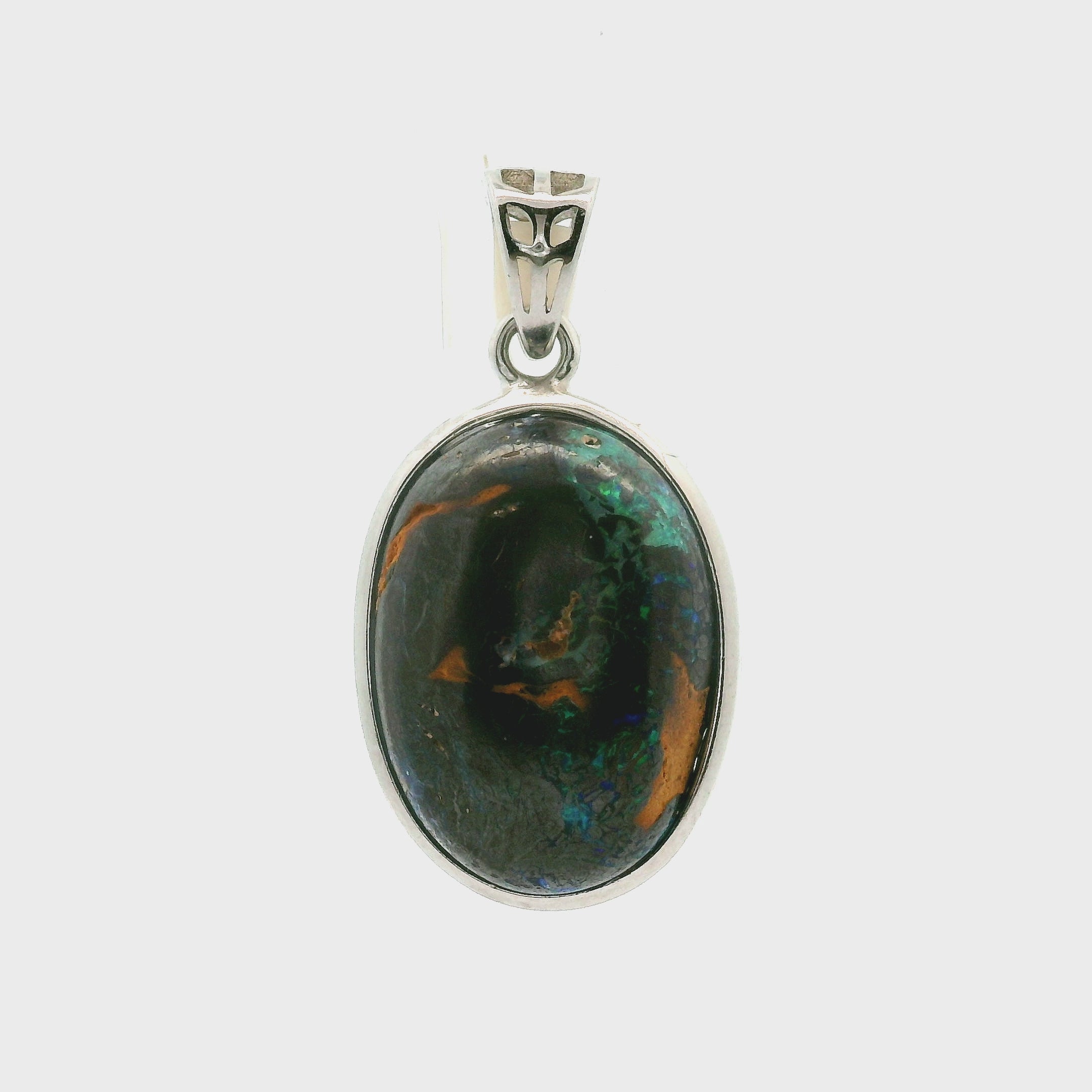 Boulder Opal Pendants .925 Silver for Emotional Support, Joy and Self Worth