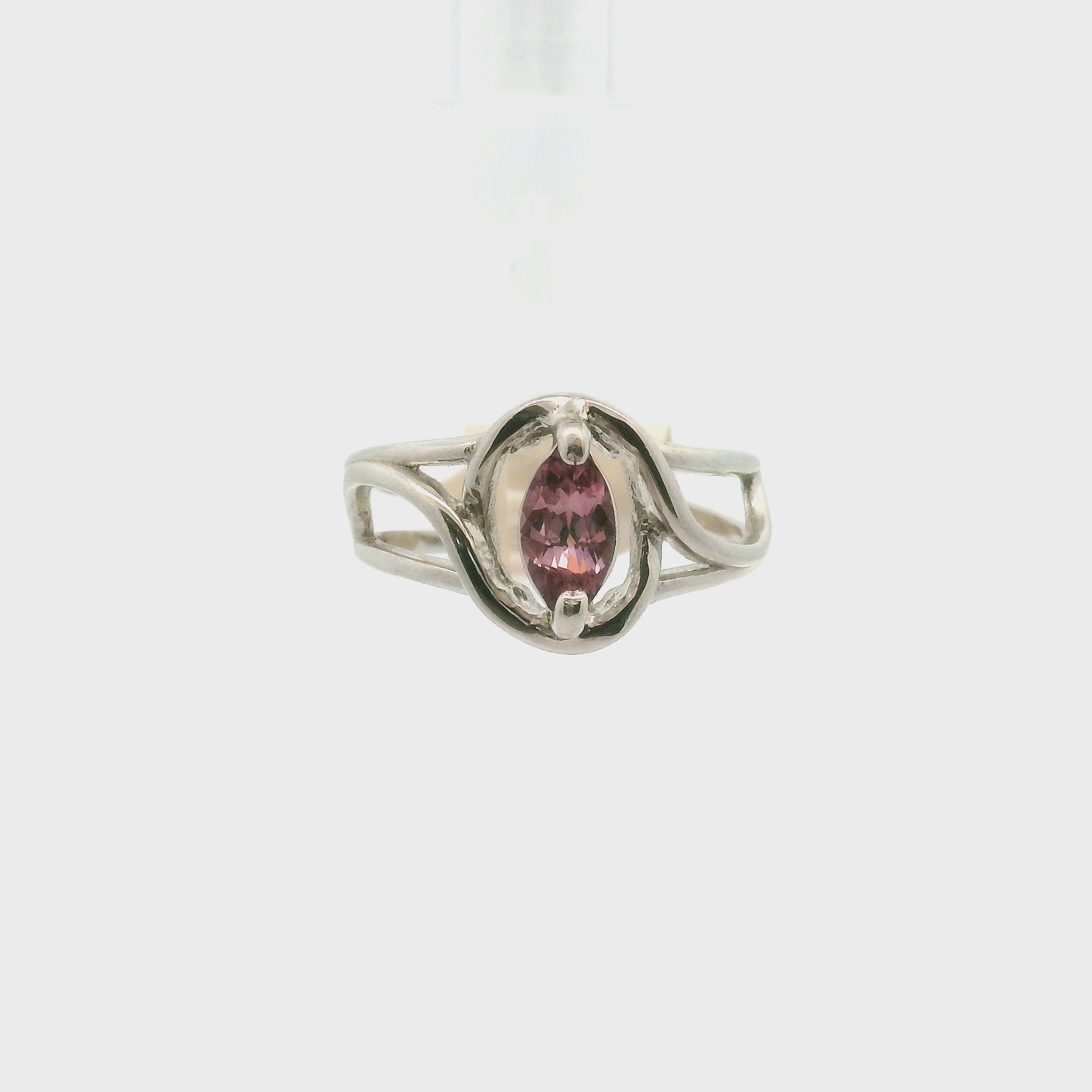 Pink Spinel Adjustable Finger Cuff Ring .925 Silver for Emotional Healing, Love, Loyalty & Motivation