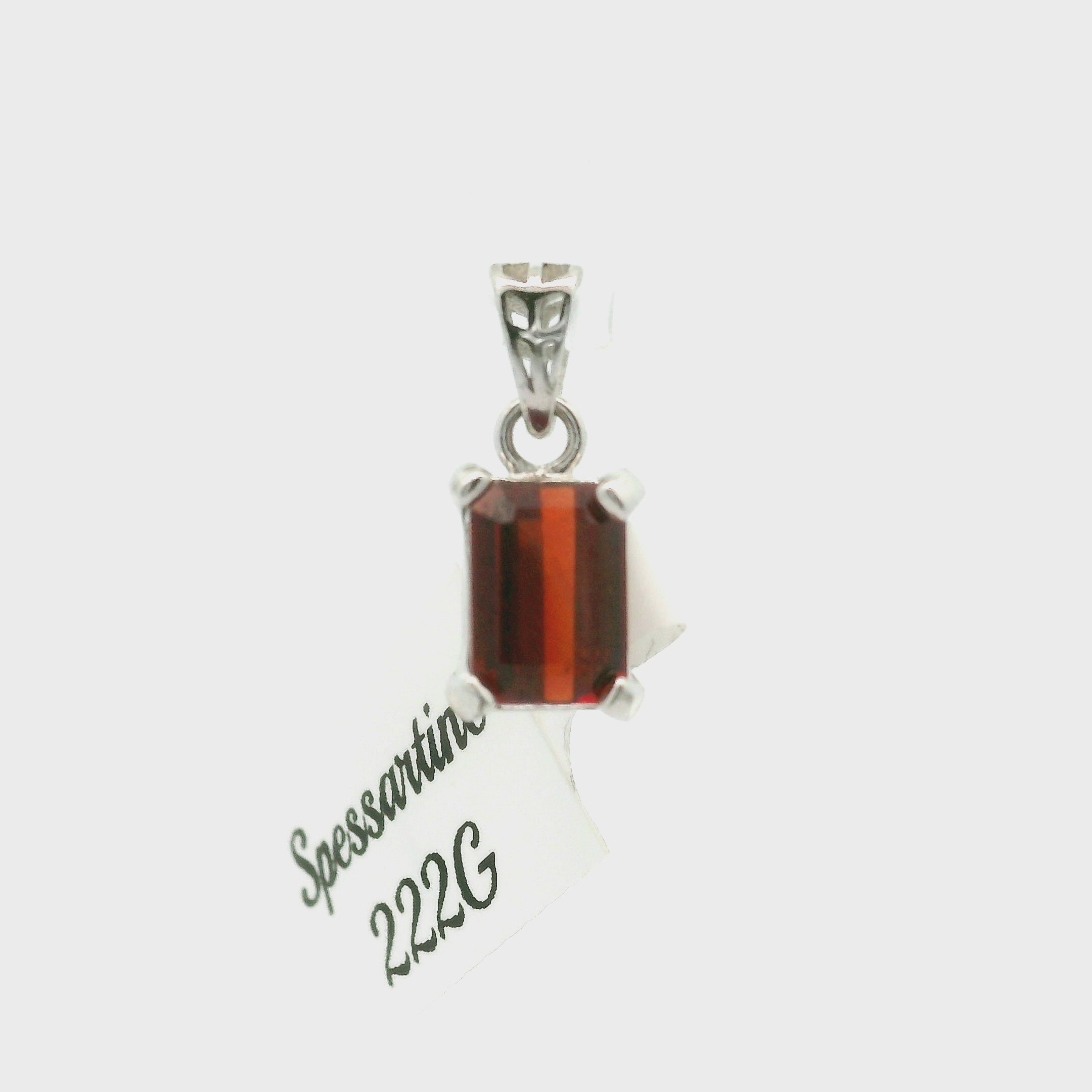 Spessartine Garnet Pendants .925 Silver for Health and Strength