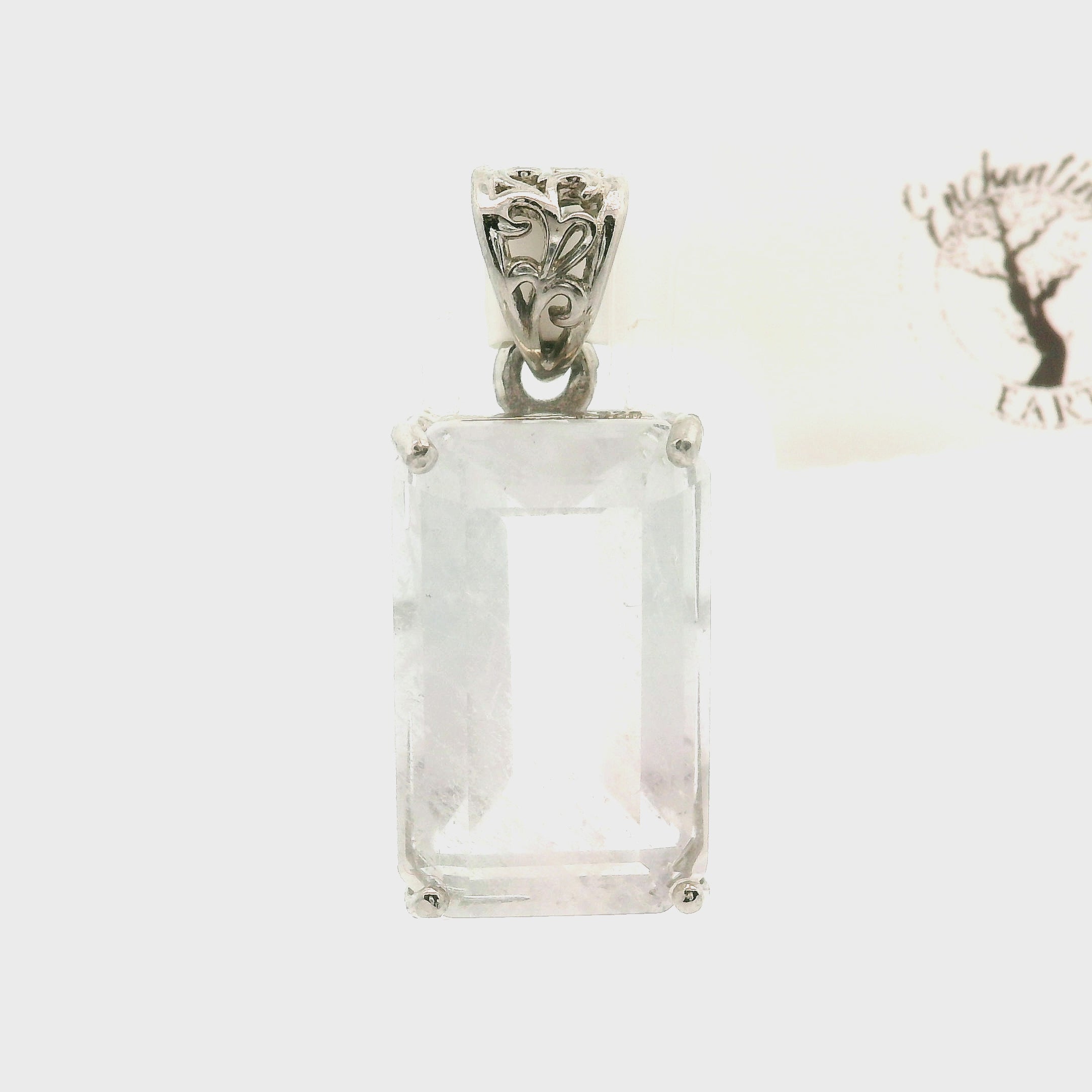 Morganite Pendant .925 Silver for Abundance of Joy and Love