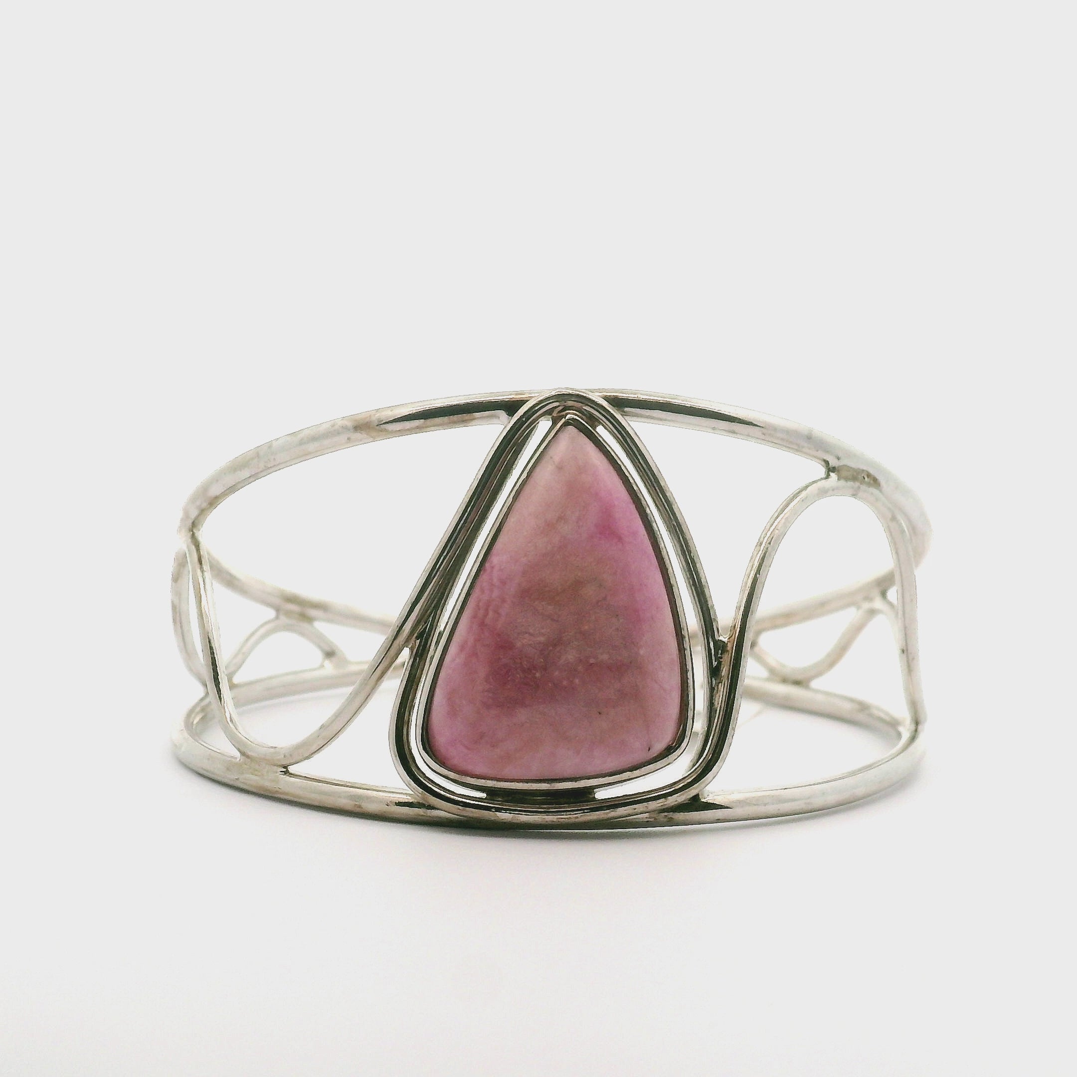Cobalto Calcite Cuff Bracelet .925 Silver for Deep Love for Yourself and Others