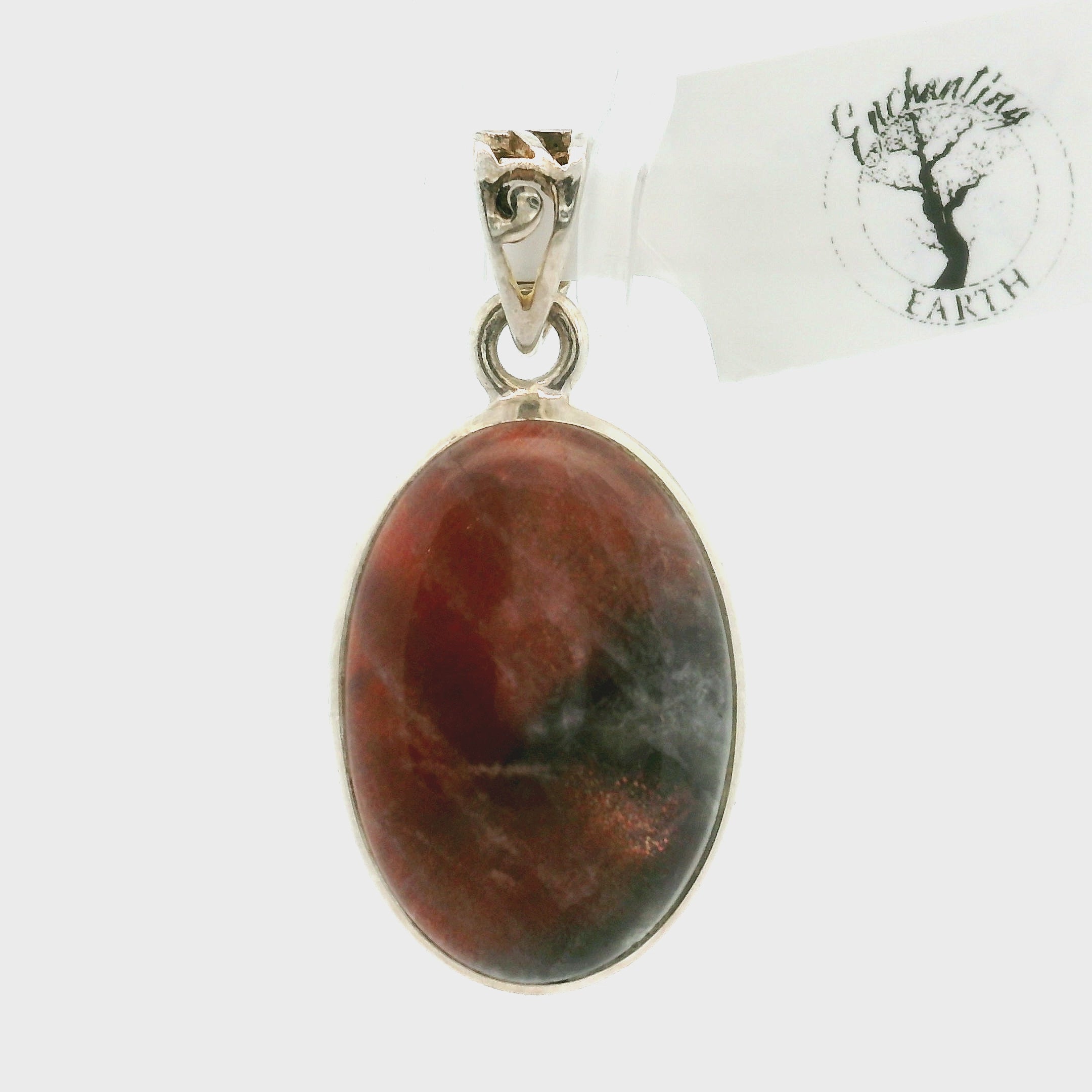 Iolite Sunstone Pendant .925 Silver for Confidence and Clear Vision