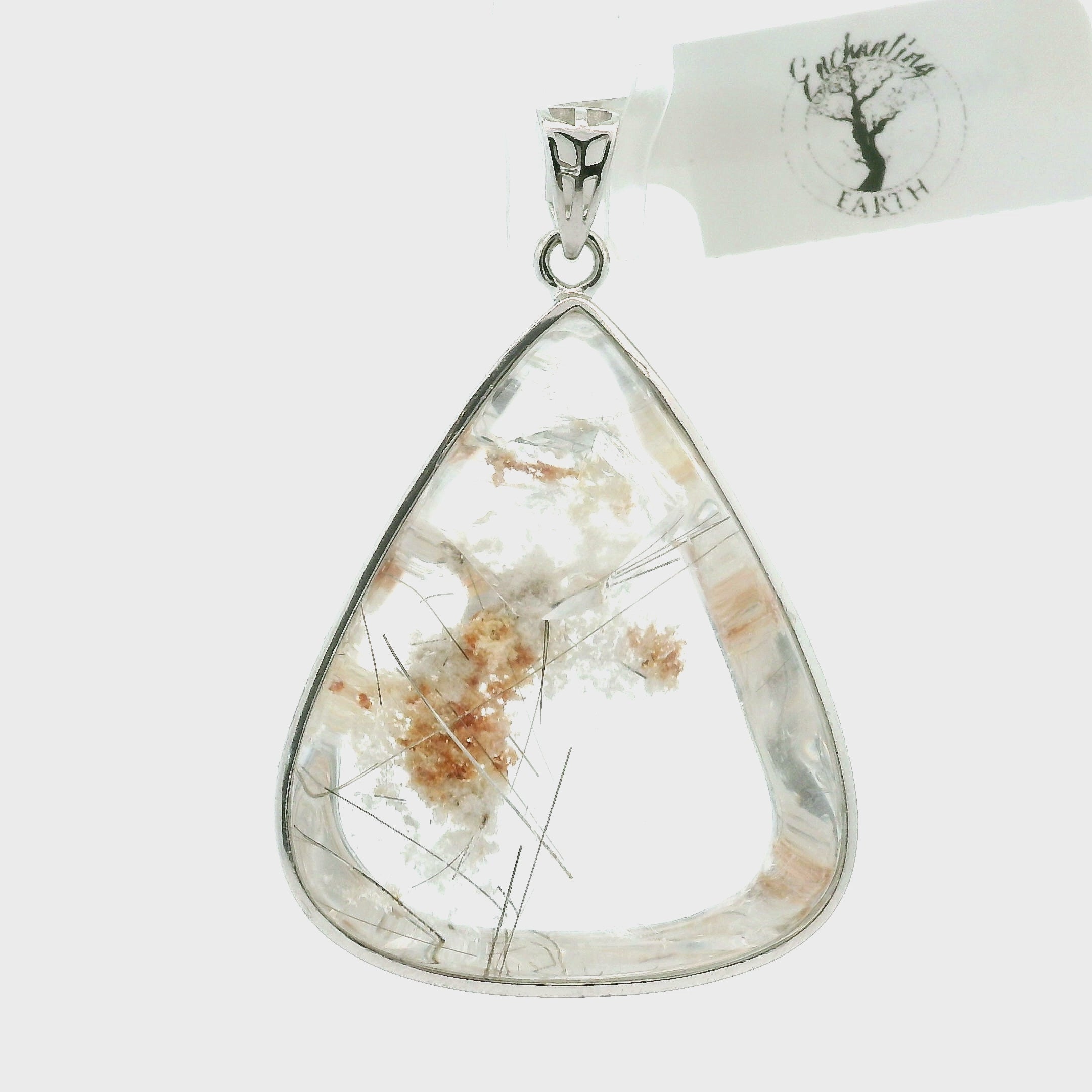Garden Quartz Pendant .925 Sterling Silver for Insight, Meditation & Shamanic Journey