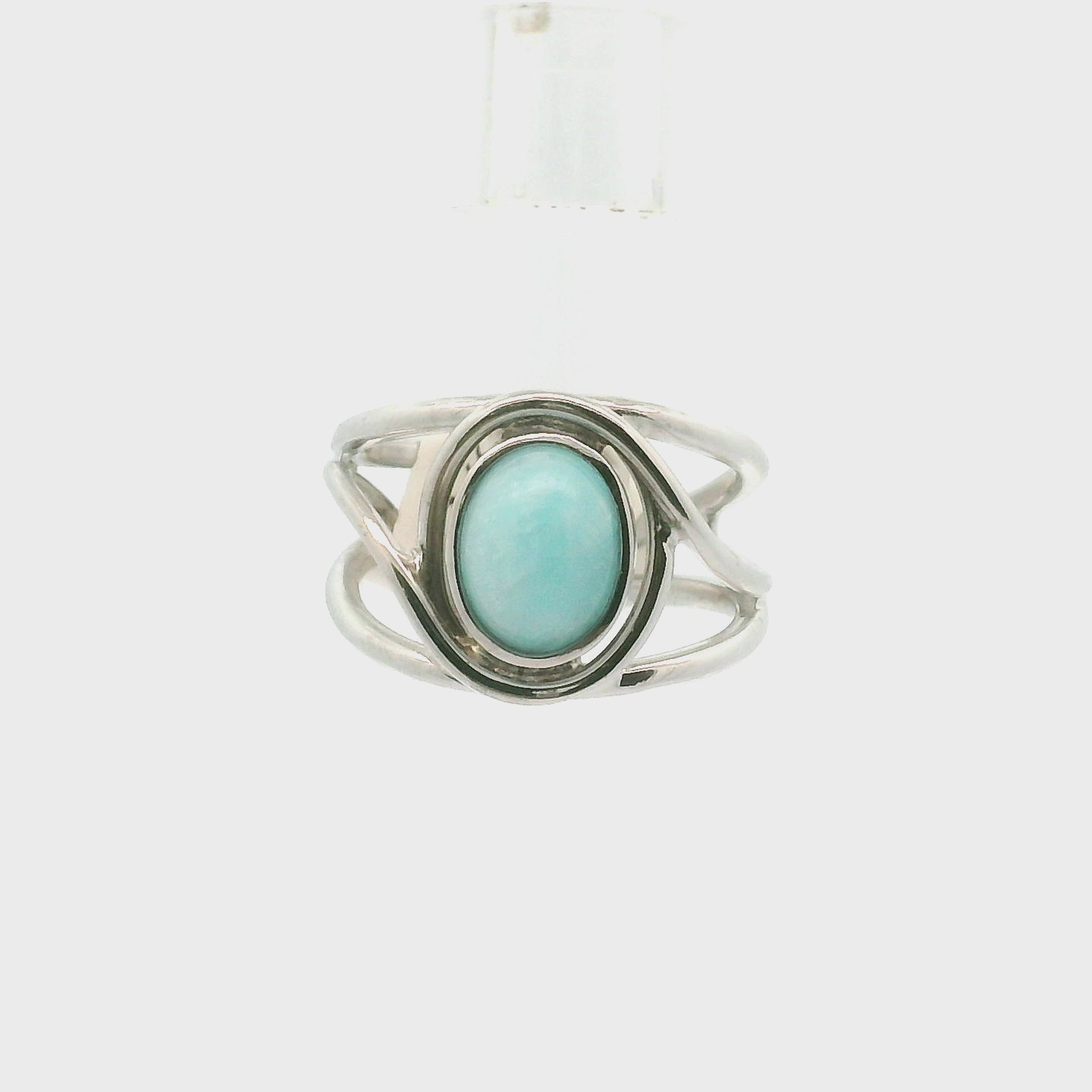 Smithsonite Cuff Ring 925 Silver for Emotional Healing, Compassion and Renewal
