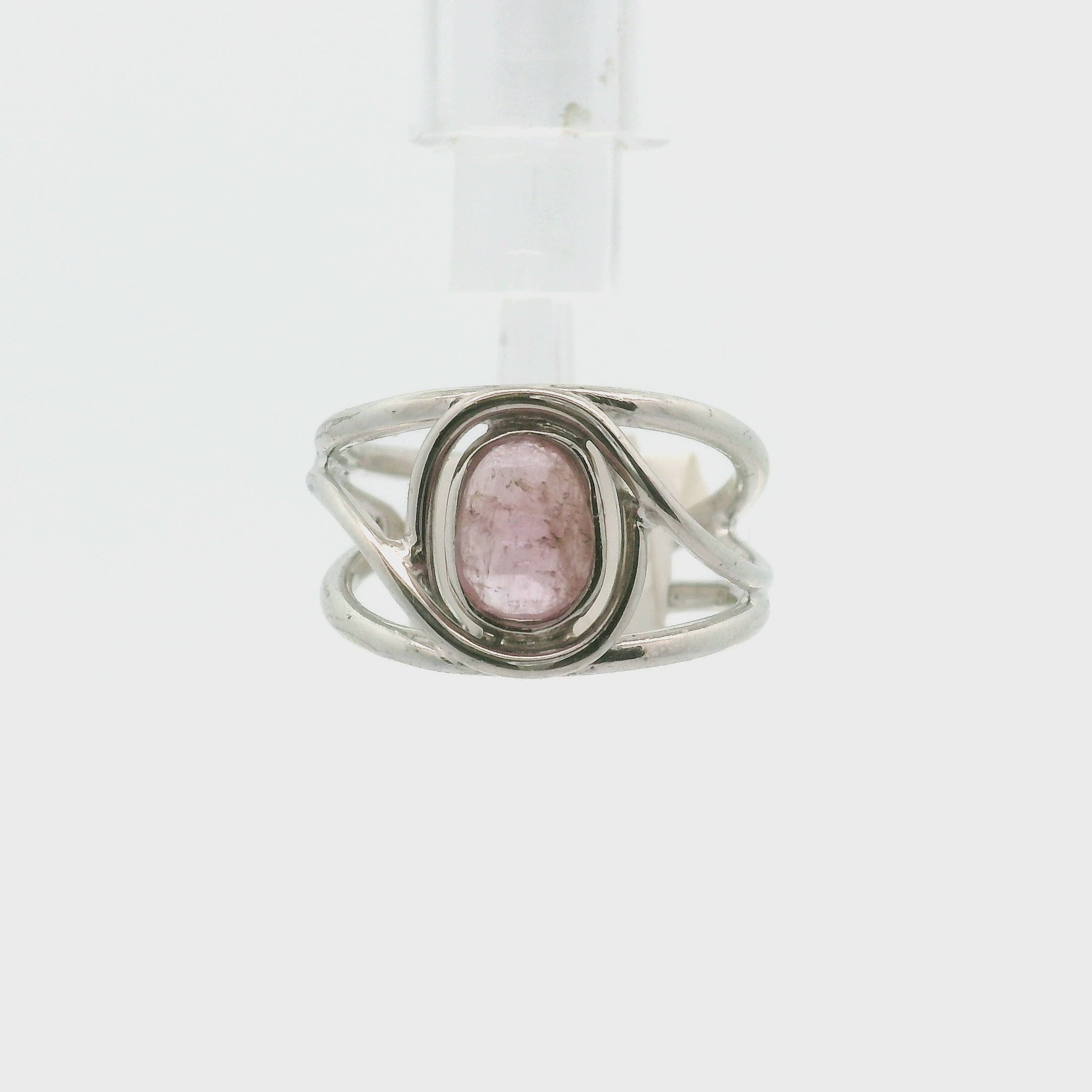 Pink Imperial Topaz Midi Cuff Ring .925 Sterling Silver for Spiritual Transformation