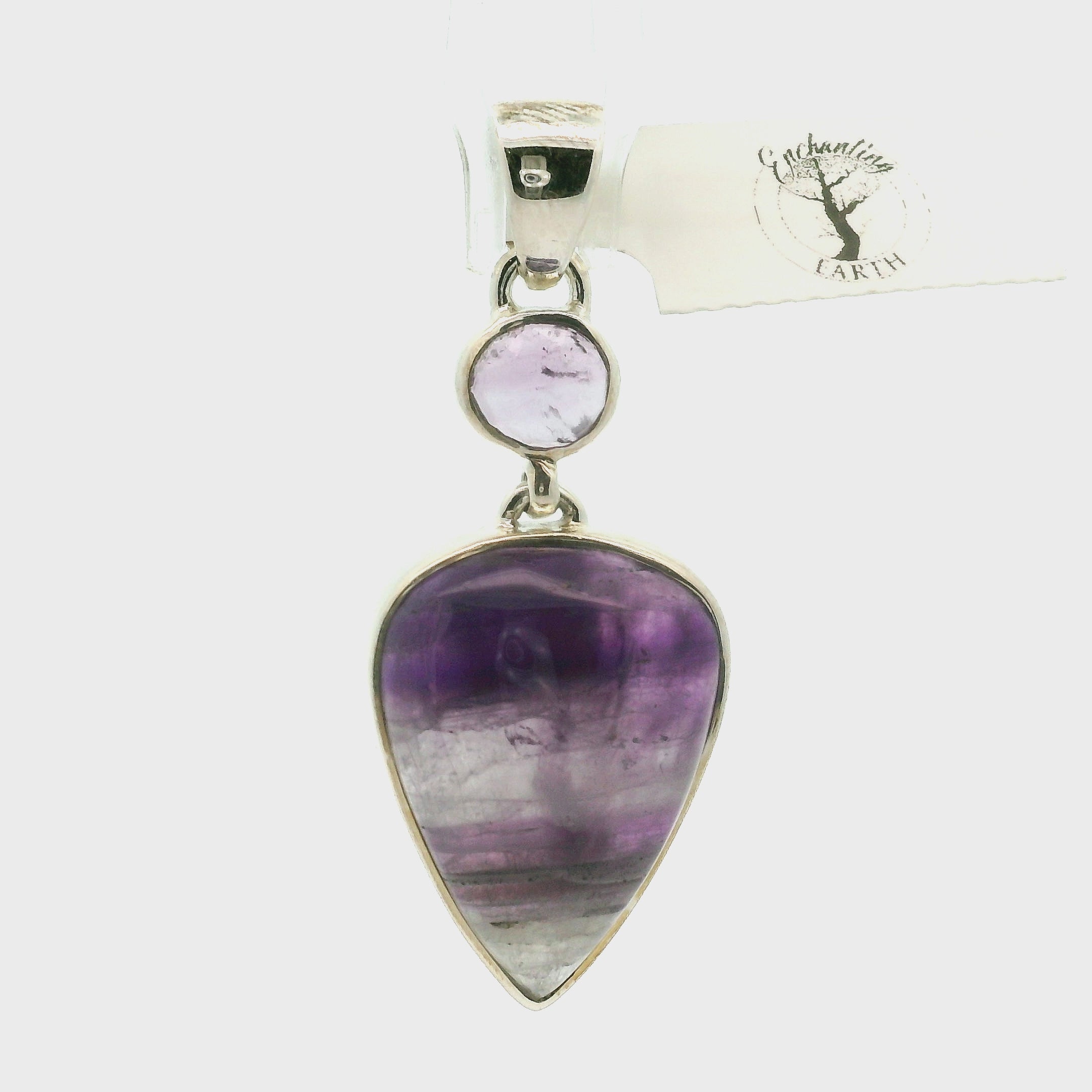 Amethyst Multi-Stone Pendants .925 Silver for Intuition and Energetic Purification