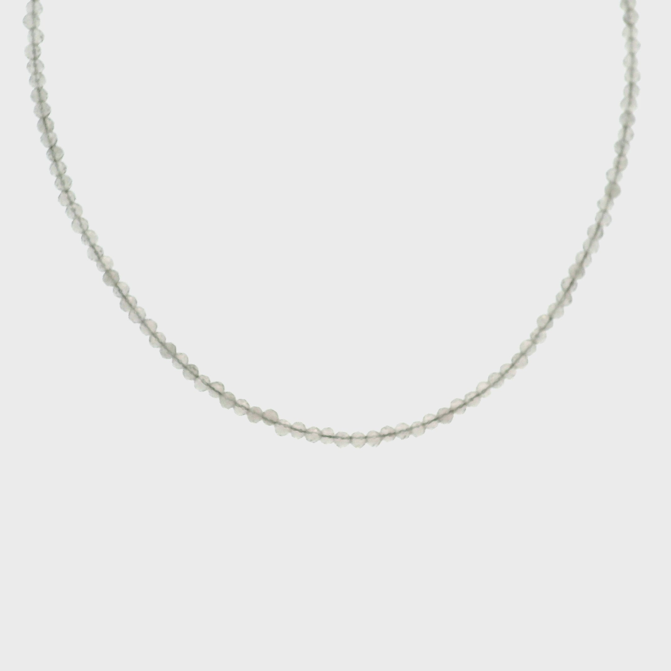 Smoky Quartz Micro Faceted Choker/Layering Necklace 925 Silver for Grounding and Cleansing