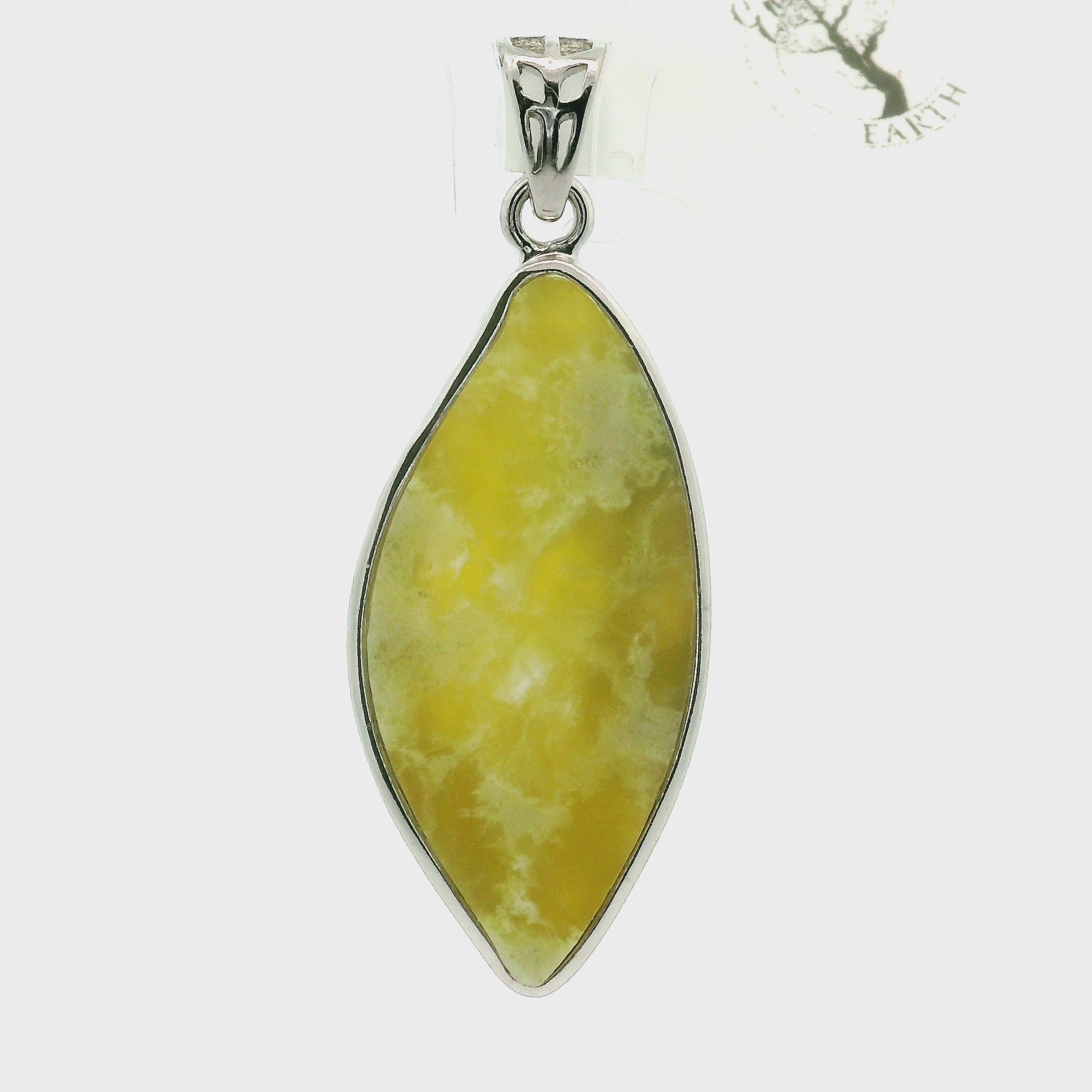 Serpentine Pendant .925 Silver for Clearing Emotional Blockages and Spiritual Exploration