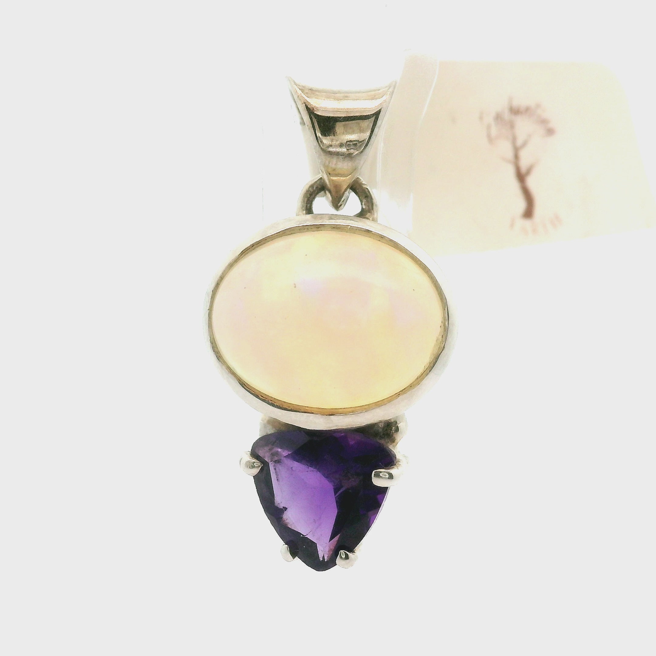 Ethiopian Opal Multi-Stone Pendants .925 Silver for Transformation and Aura Balancing