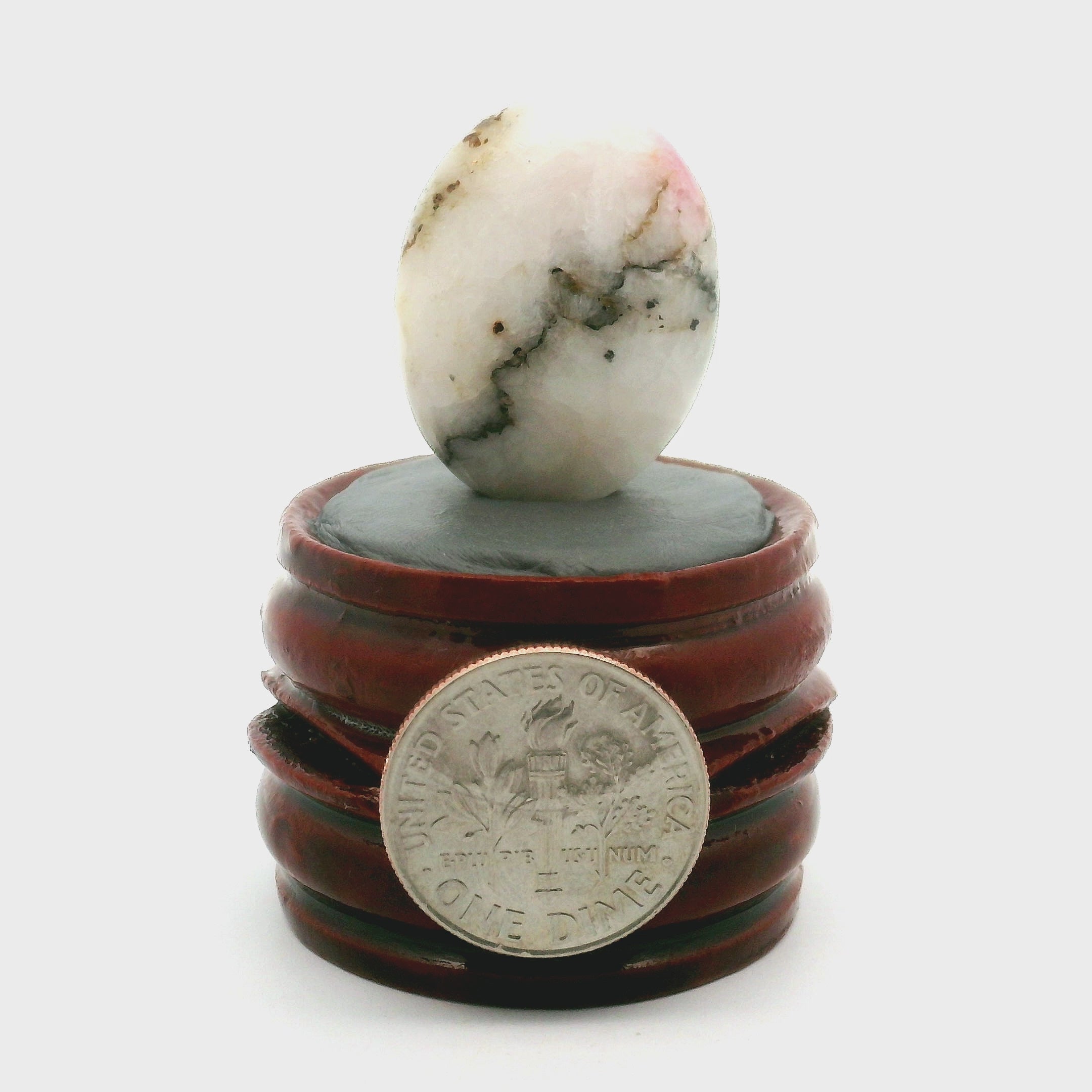 Tugtupite Palm Stone for Joy, Manifestation, Romance, Relationship Healing and Good Luck