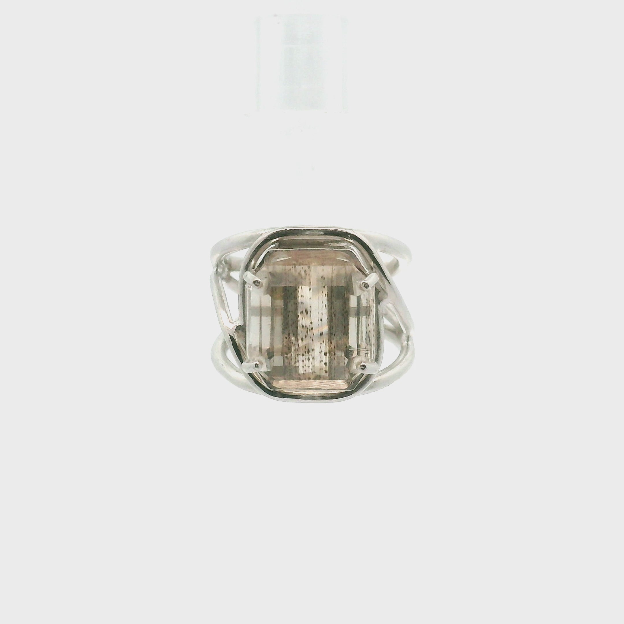 Rainbow Scapolite Midi Cuff Ring .925 Silver for Enhancing Communication with Guides, Insight & Memory