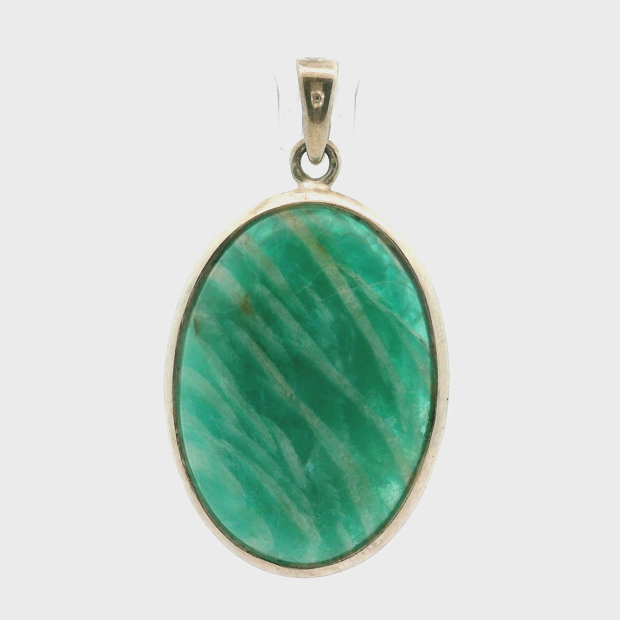 Amazonite Pendant .925 Silver for Communication, Harmony and Hope