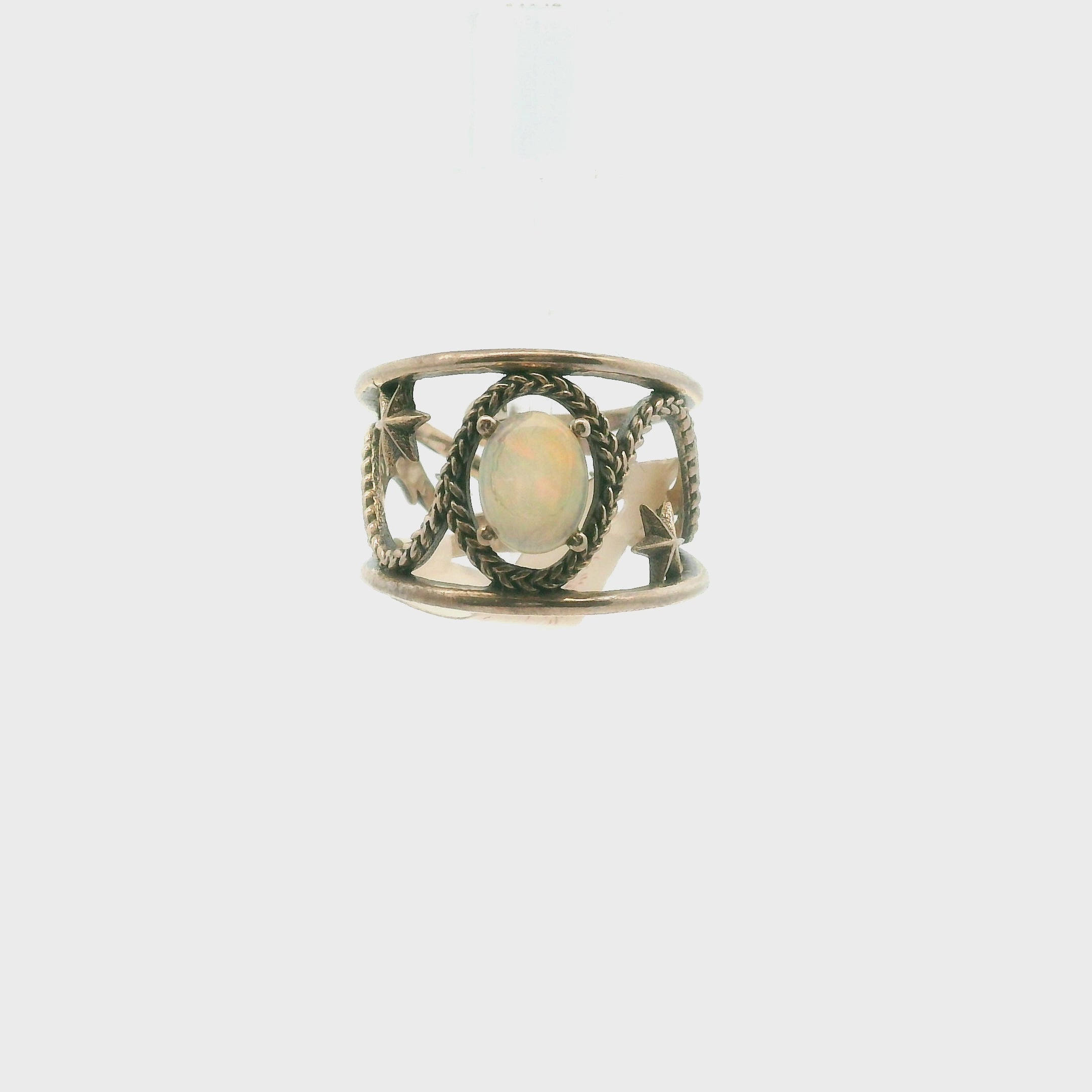 Dreamweaver Cuff Ring .925 Silver for Health, Protection, Amplifying Intentions & Accelerating Manifestations