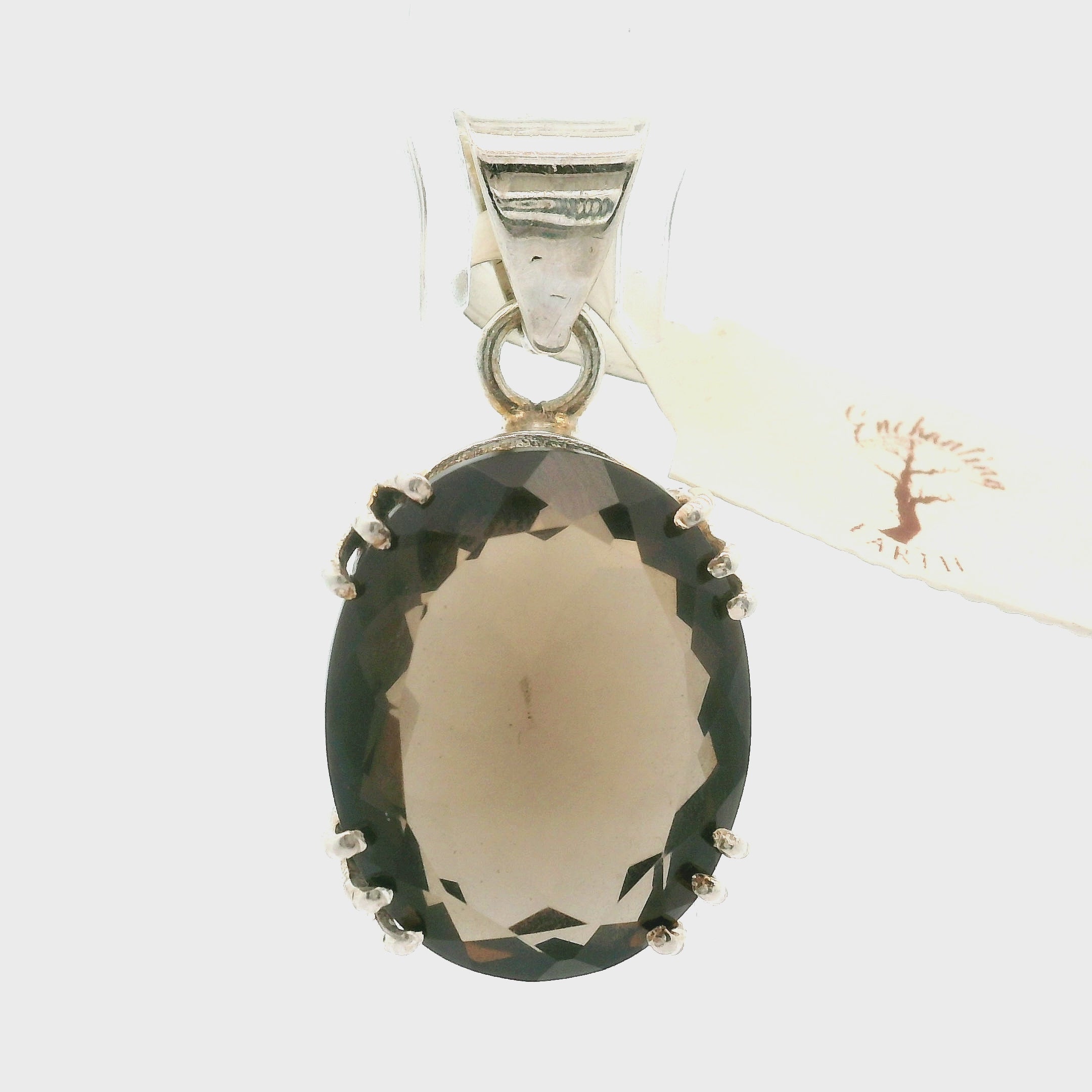 Smokey Quartz Faceted Pendants .925 Silver for Energetic Cleansing, Manifestation and Protection