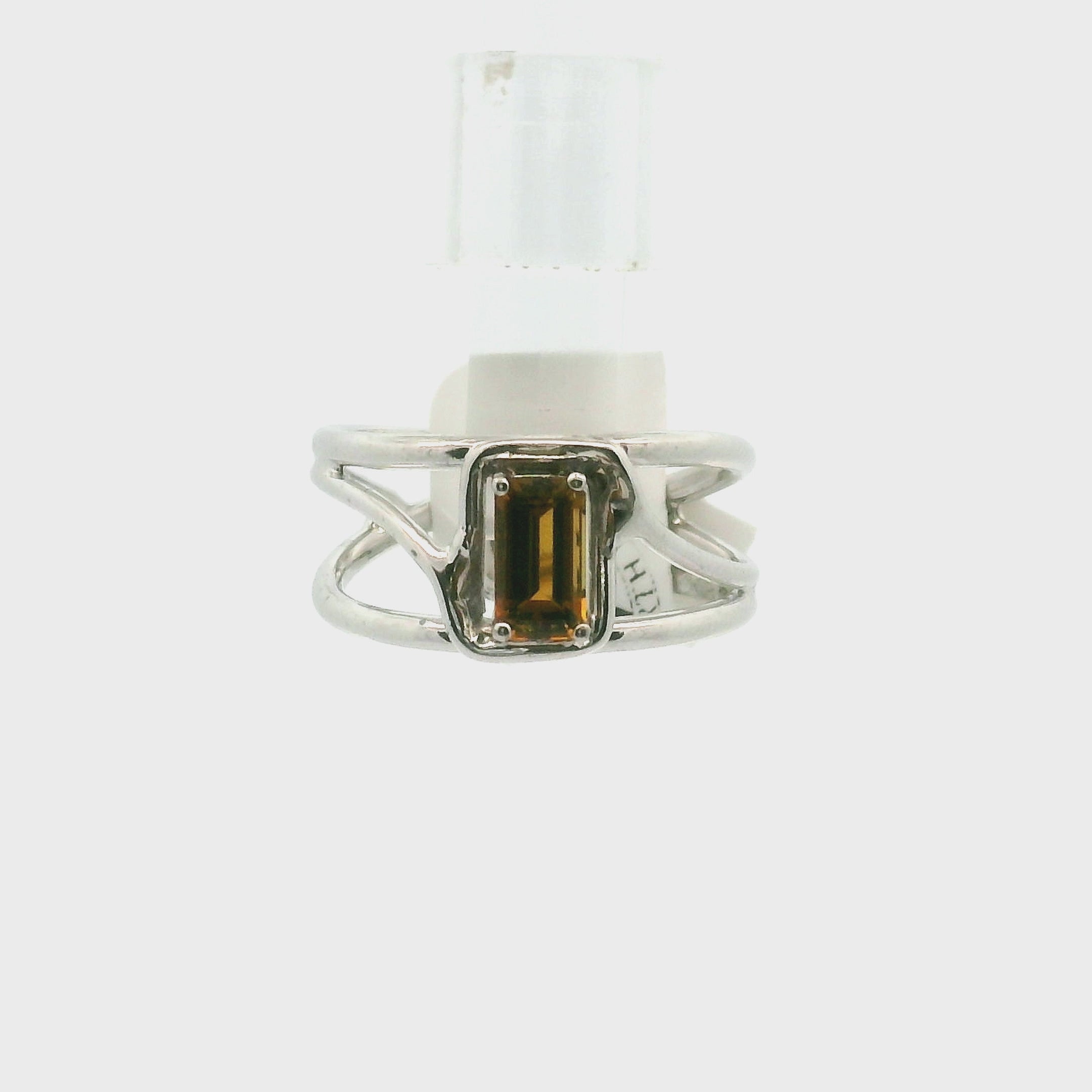 Kenya Tourmaline Midi Cuff Ring .925 Silver for Transformation, Courage and Grounding