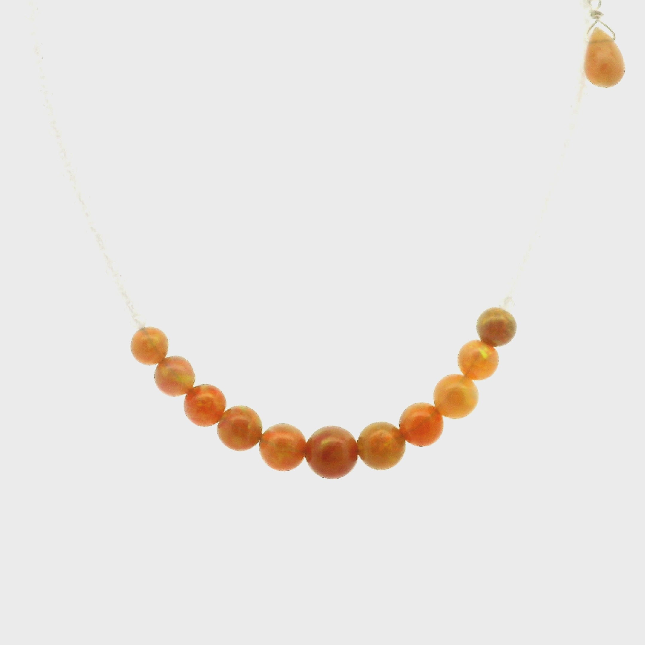 Chocolate Opal & White Zircon Micro Faceted Necklace 925 Silver for Transformation and Creativity