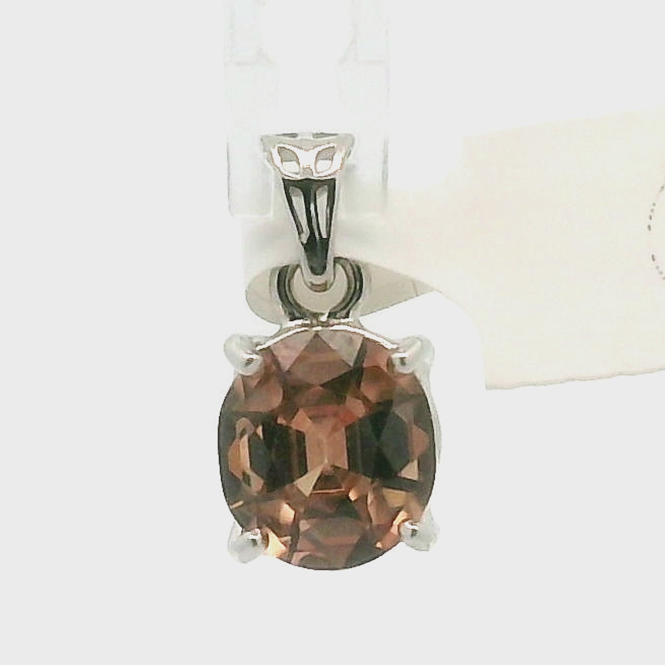 Pink Zircon Pendant .925 Silver for Love and Compassion