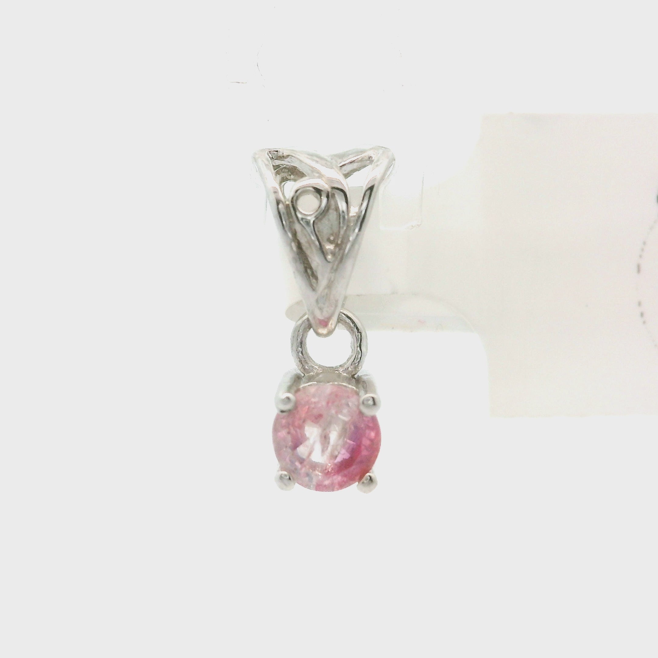 Pezzottaite Mini Pendant 925 Silver for Joy, Love and Empowerment