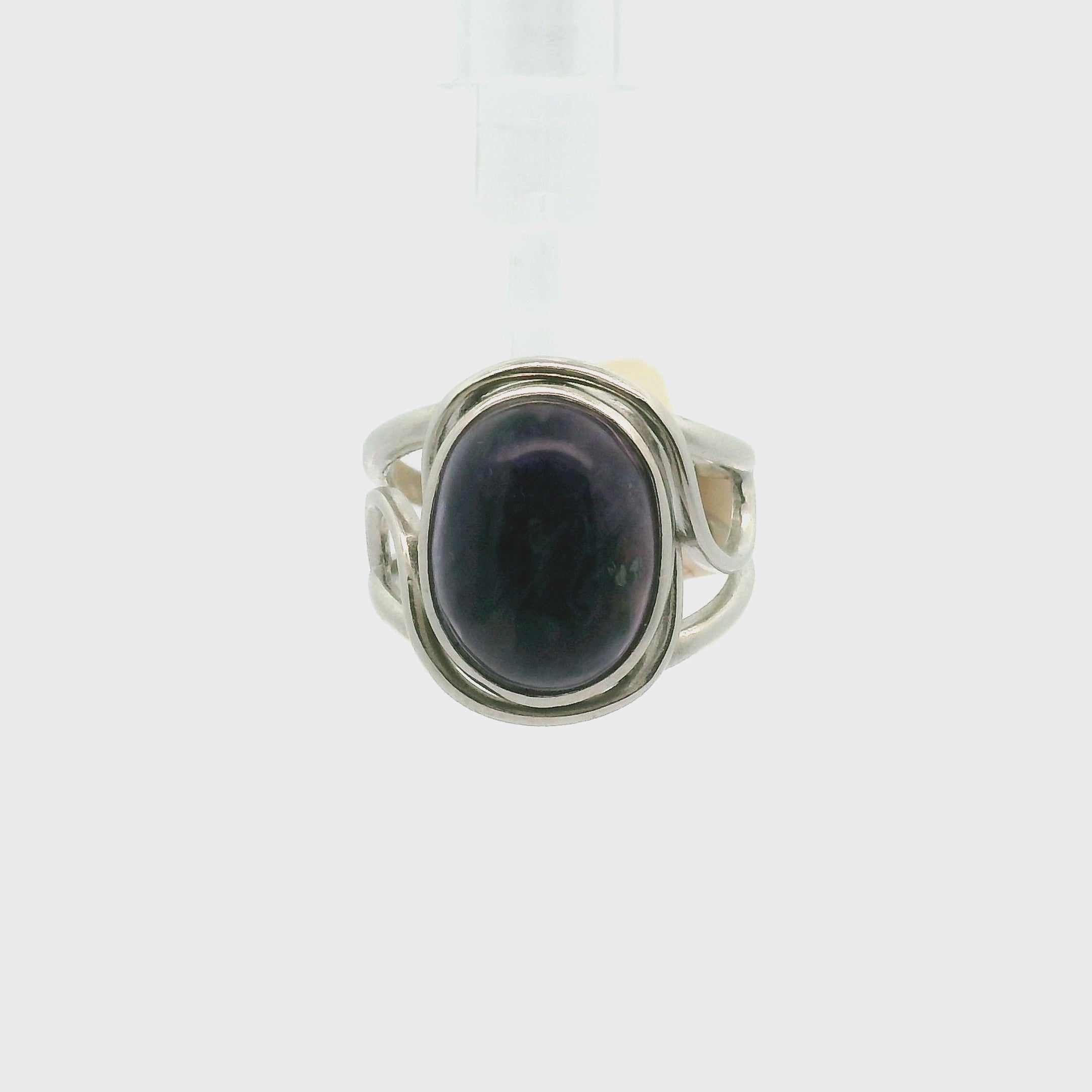 Charoite Cuff Ring .925 Silver for Enhancing your Intuitive Gifts and Spiritual Transformation