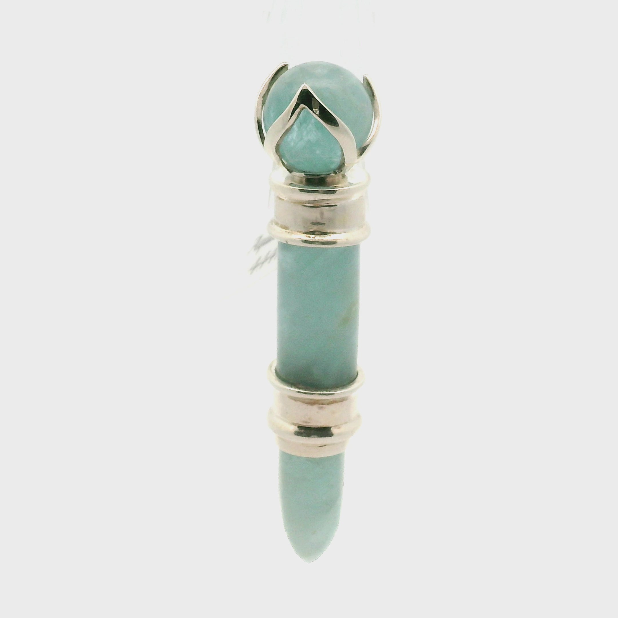 Aquamarine Wandlet .925 Silver for Courage and Truth