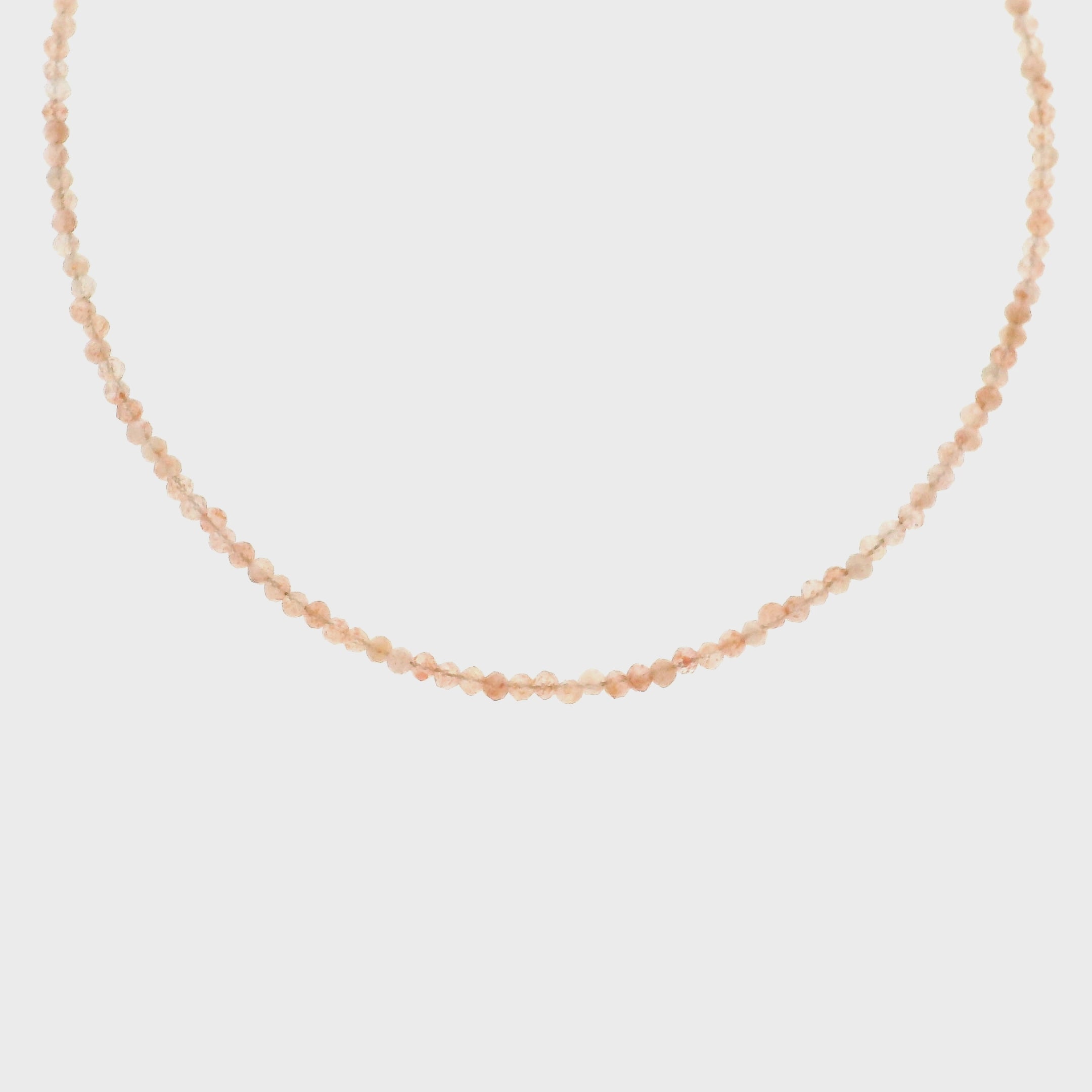 Sunstone Necklace (2mm beads) for Compassion & Loyalty