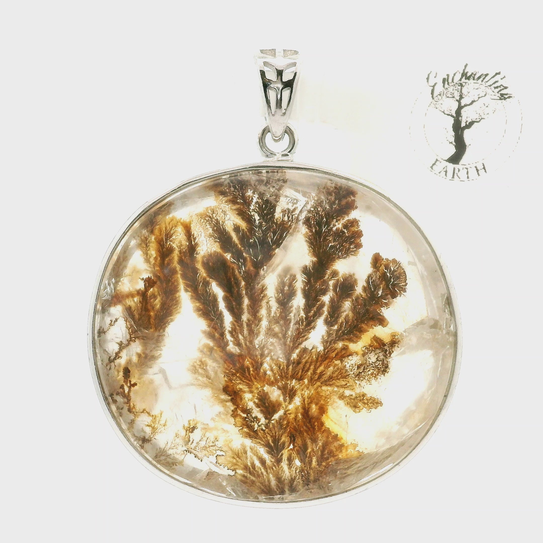 Garden Quartz Pendant .925 Sterling Silver for Insight, Meditation & Shamanic Journey