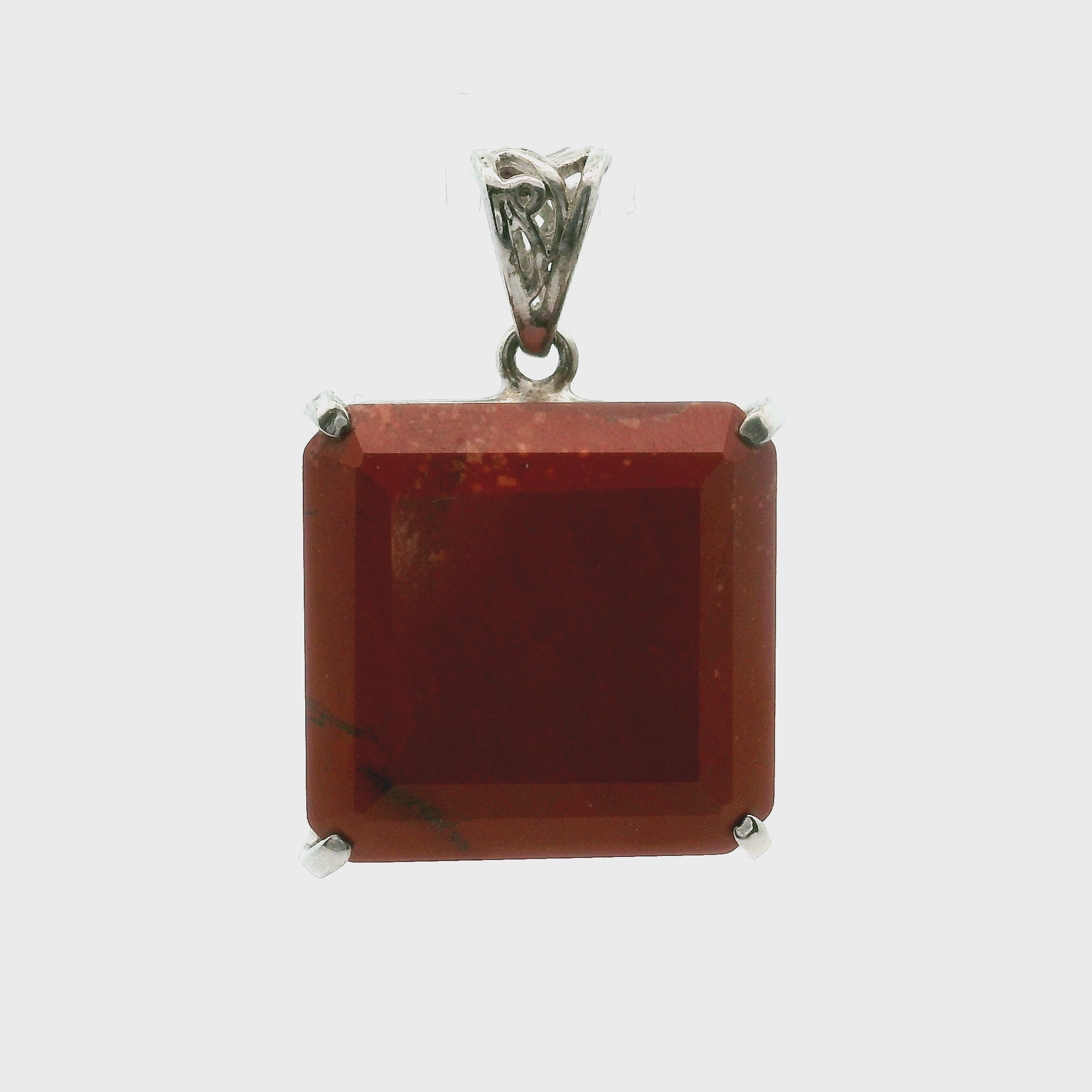 Red Jasper Pendant .925 Silver for Creativity, Strength and Vitality