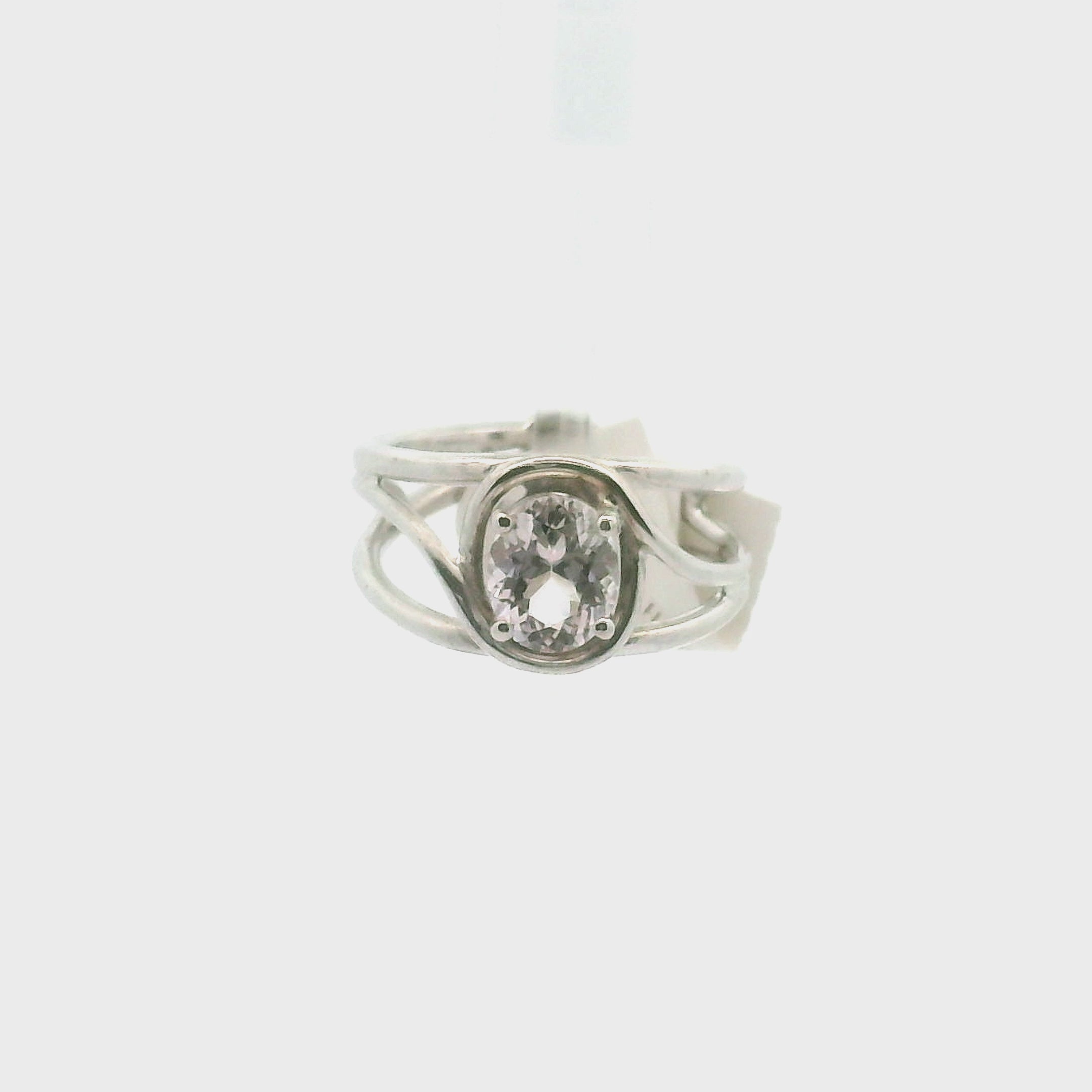 Magical Tourmaline Midi Cuff Ring .925 Silver for Positive Energy
