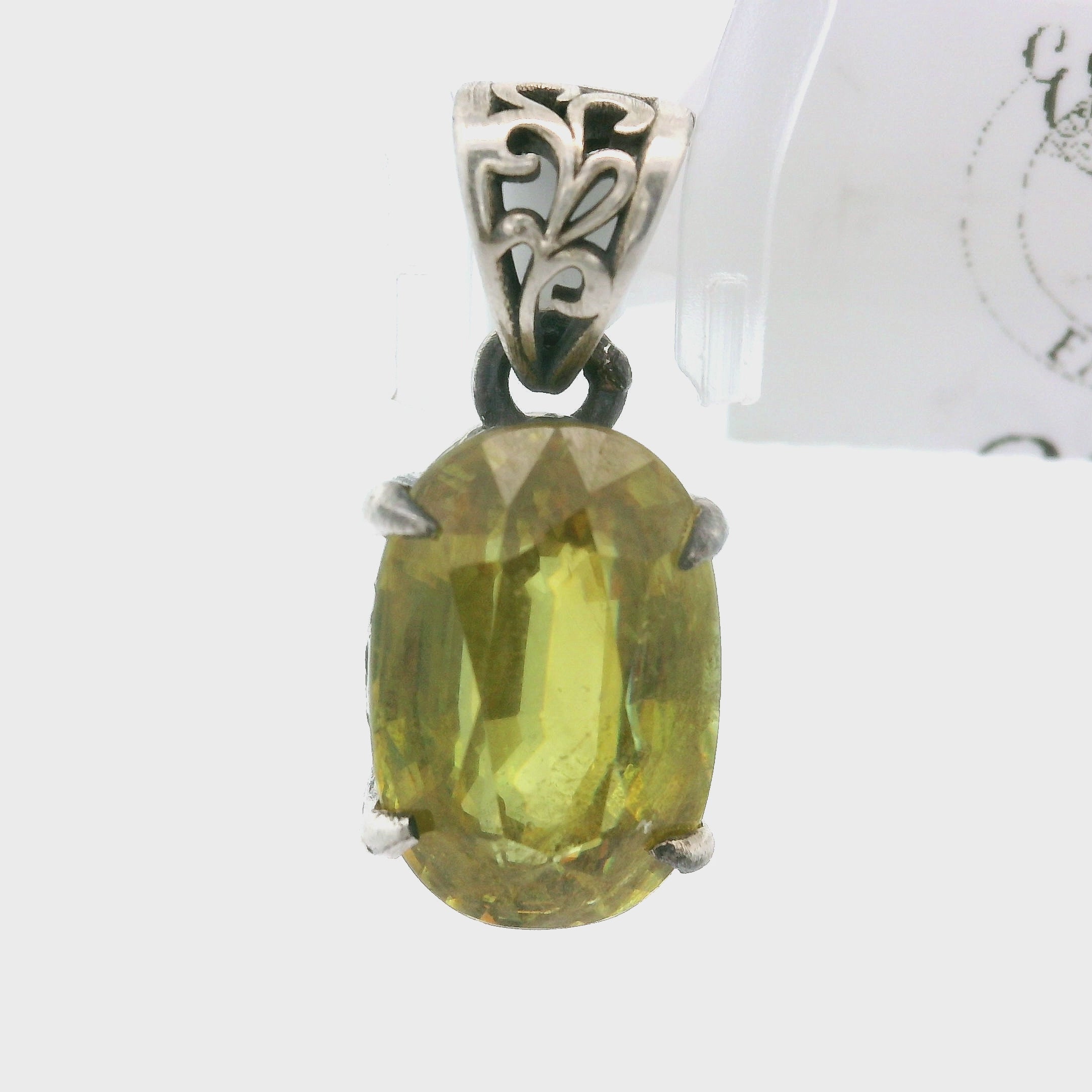 Sphene Midi Bad Witch Pendant .925 Silver for Revitalizing your Life Force Energy and Accelerates Manifestations