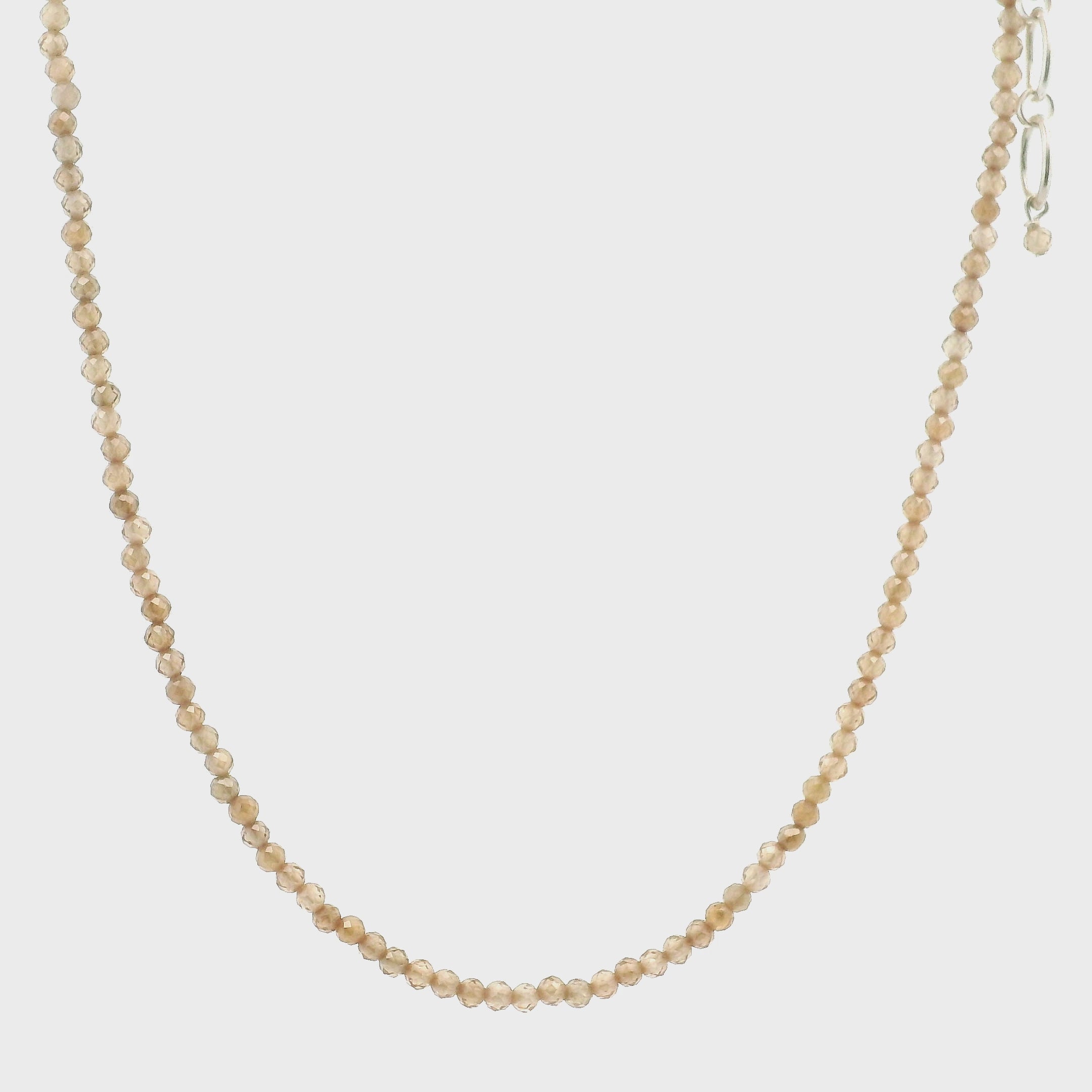 Peach Zircon Micro Faceted Necklace for Organization and Transformation