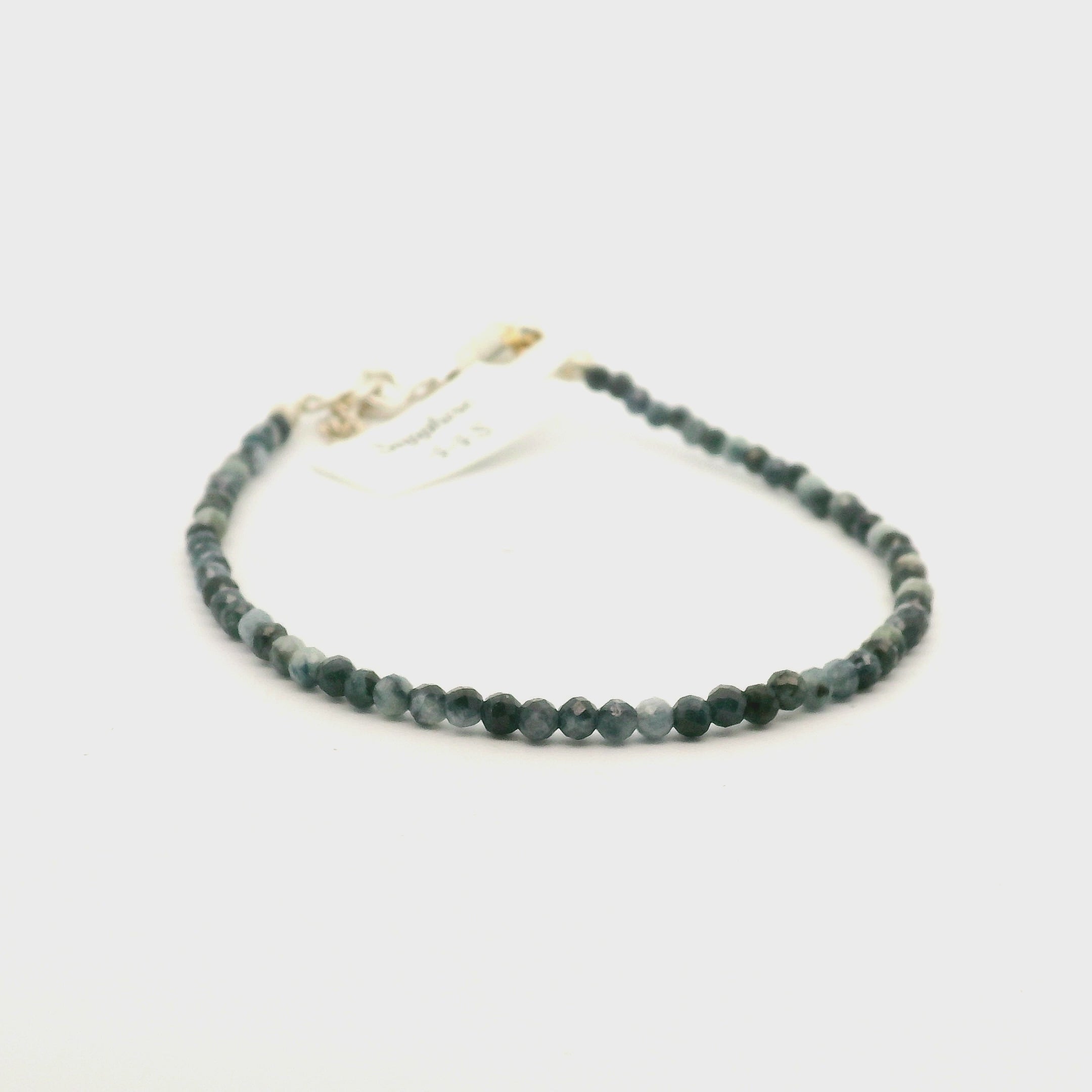 Sapphire Micro Faceted Bracelet 925 Silver for Psychic Abilities and Higher Knowledge
