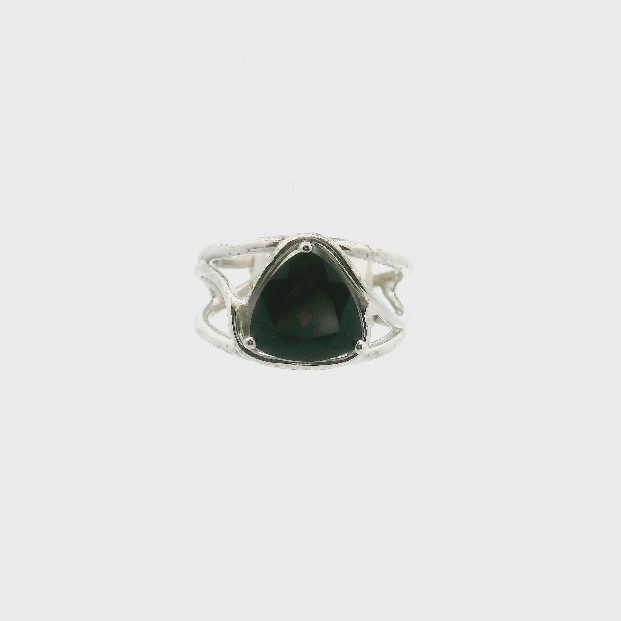 Red Amethyst Midi Cuff Ring .925 Silver for Empowerment